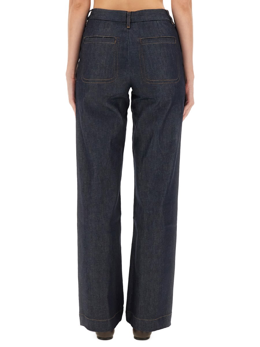 Apc A.p.c. Blue Jeans In Blue