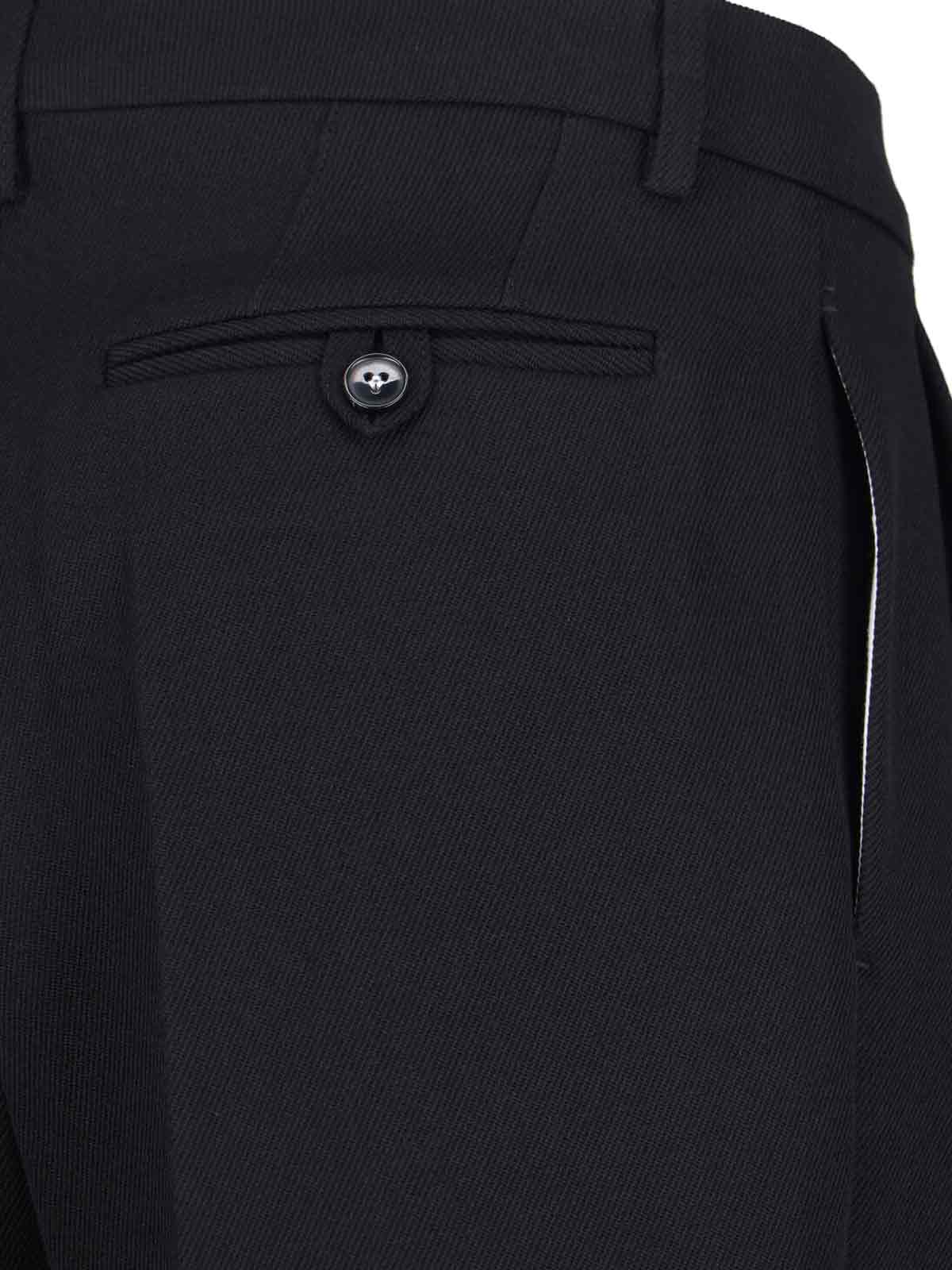 Victoria Beckham Virgin Wool Pants In Blue