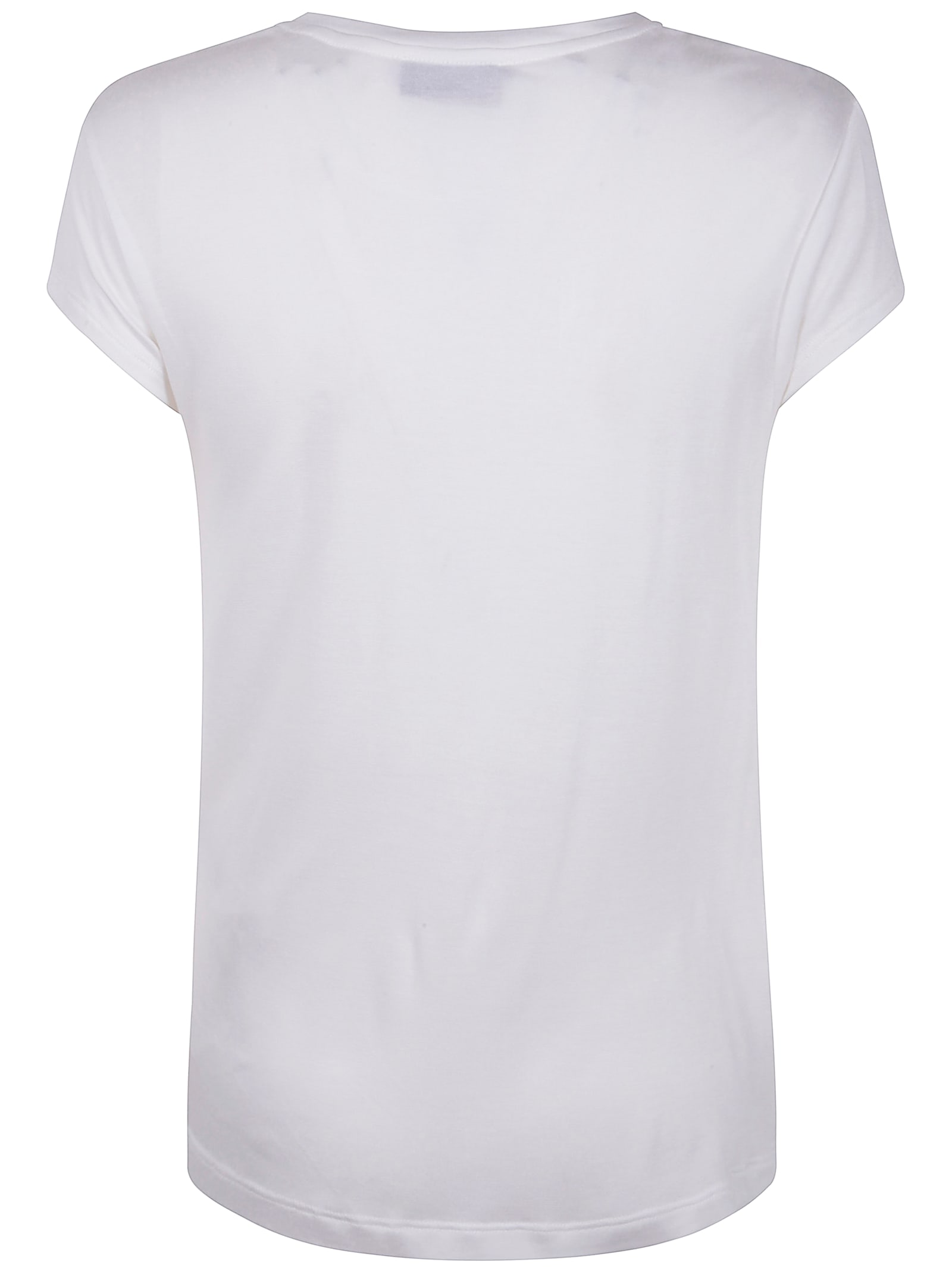 Elisabetta Franchi American Sleeves T-shirt In Chalk