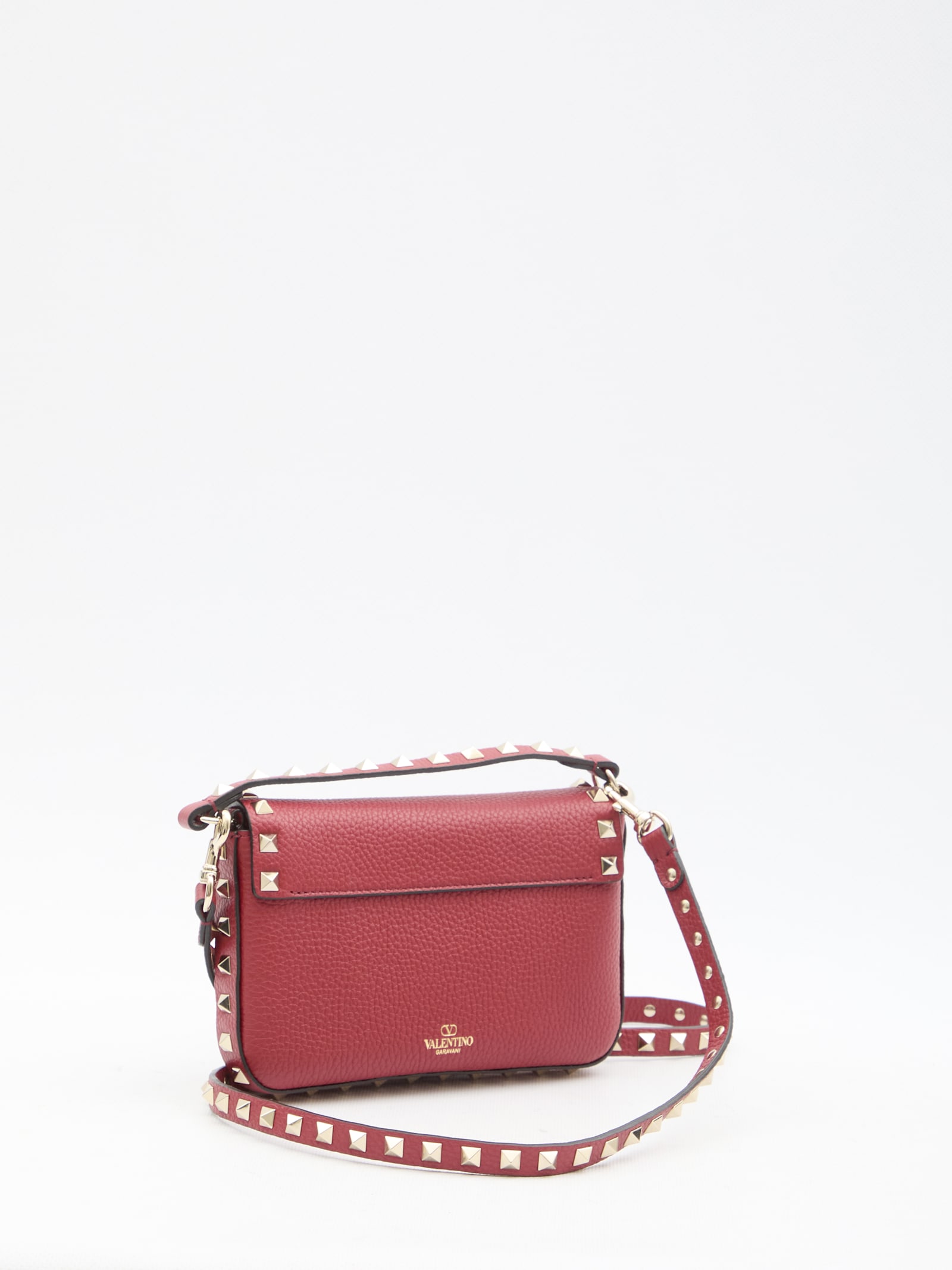 Shop Valentino Rockstud Pouch In Red