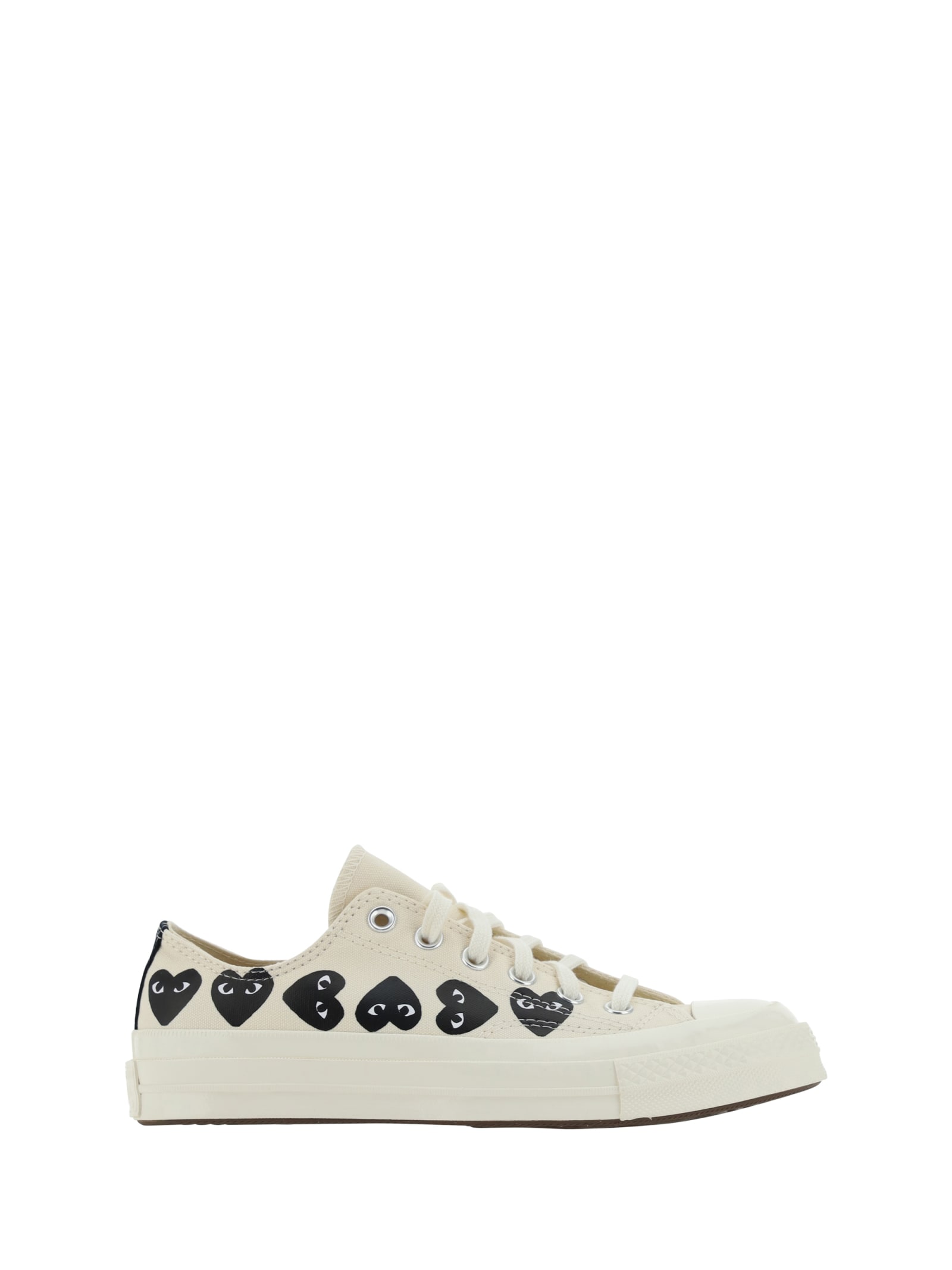 Shop Comme Des Garçons Play Multi Heart Sneakers In White