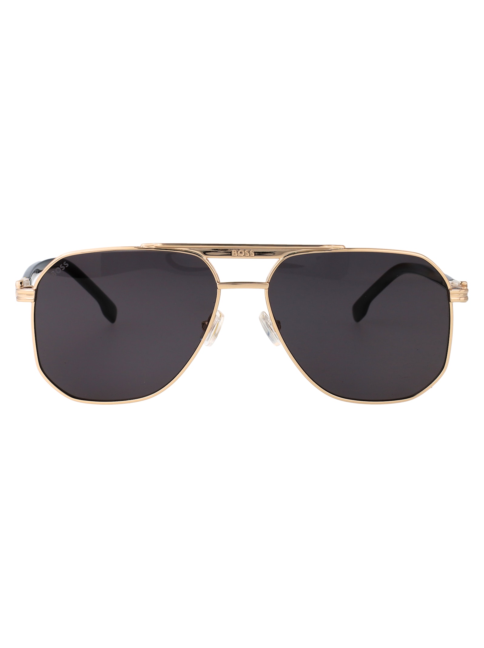 Hugo Boss Boss Gold Black_ Stainless Steel Sunglasses In Black