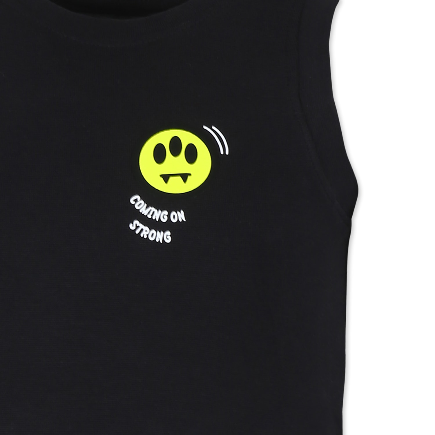 Shop Barrow Black Tank Top For Girl With Smiley In Nero