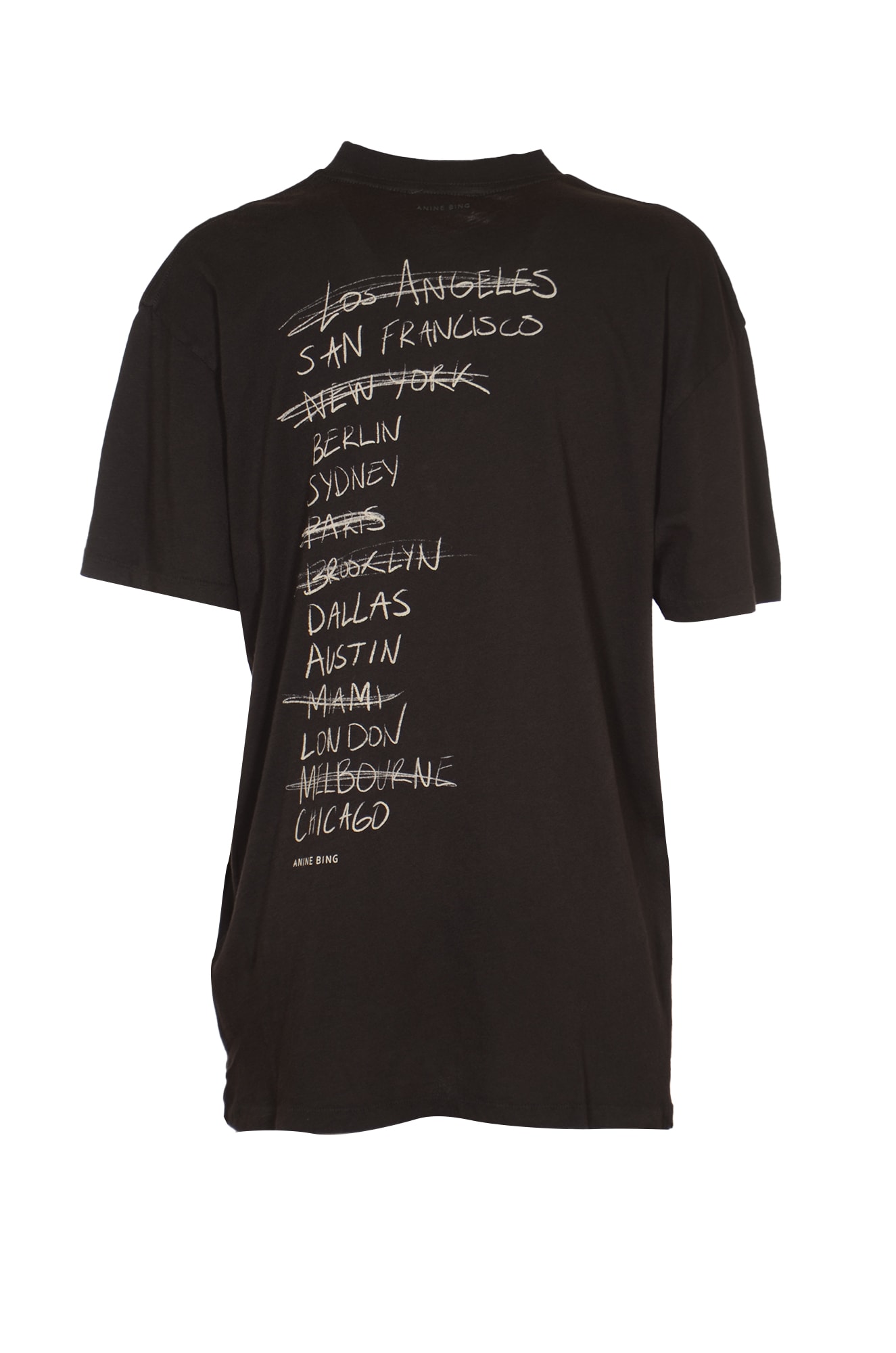Shop Anine Bing Printed T-shirt In Black