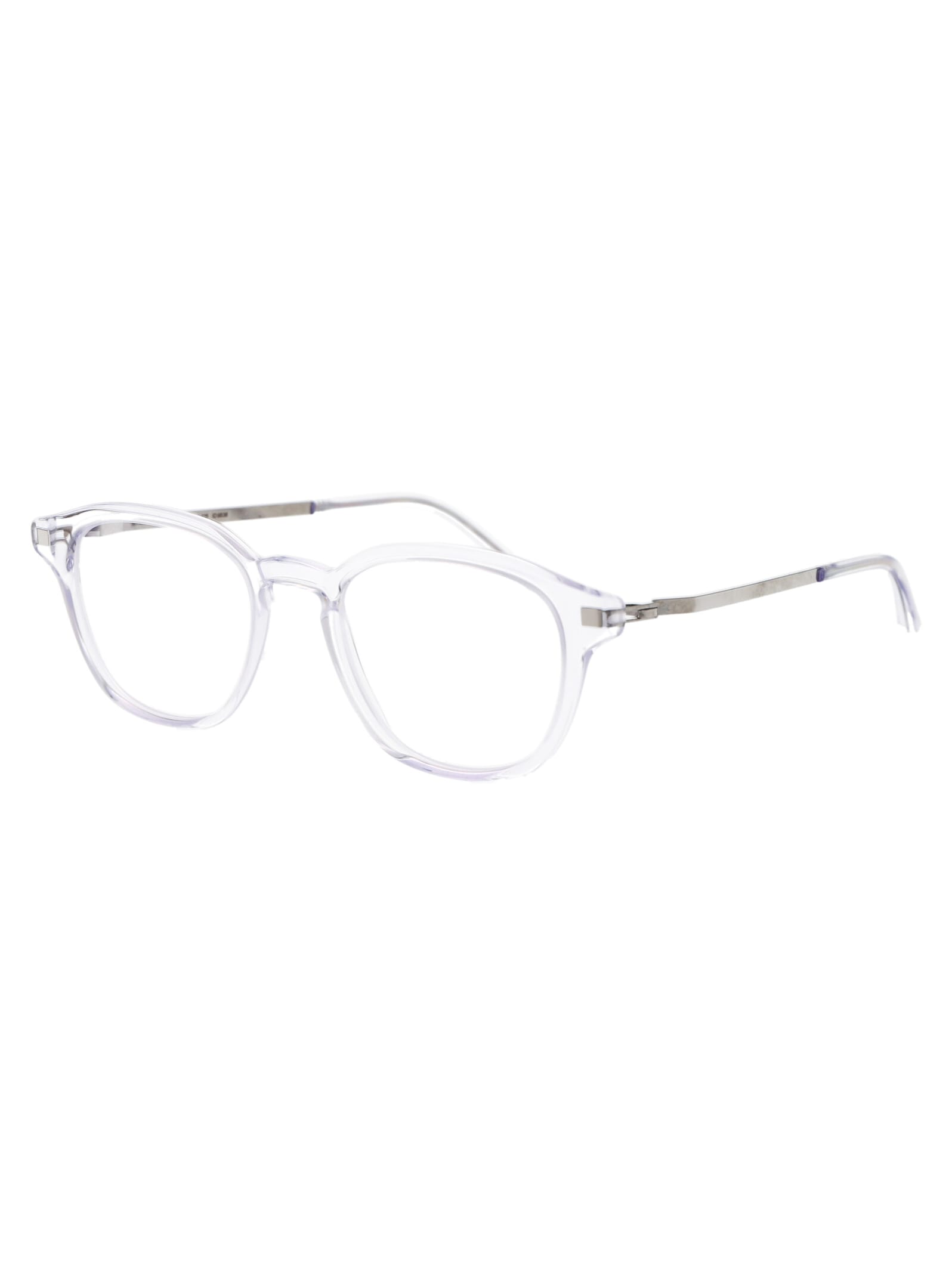 Shop Mykita Yura Glasses In 825 C72 Limpid/shiny Silver Clear