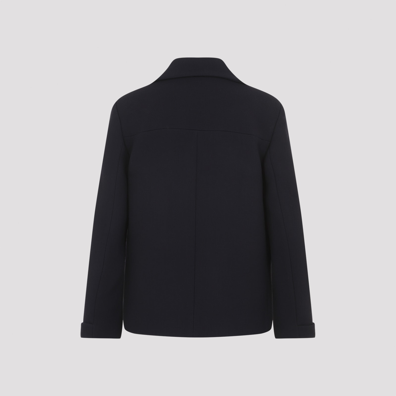 Shop Valentino Metal V Coat In Navy