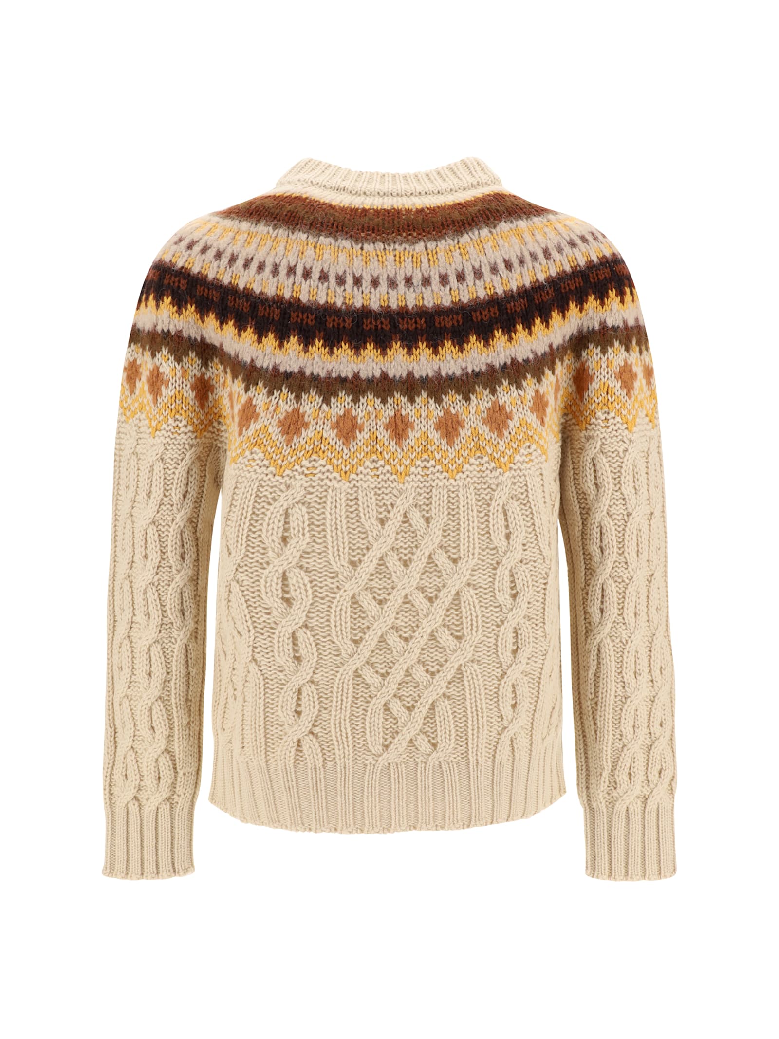 Shop Moncler Sweater In Light Beige