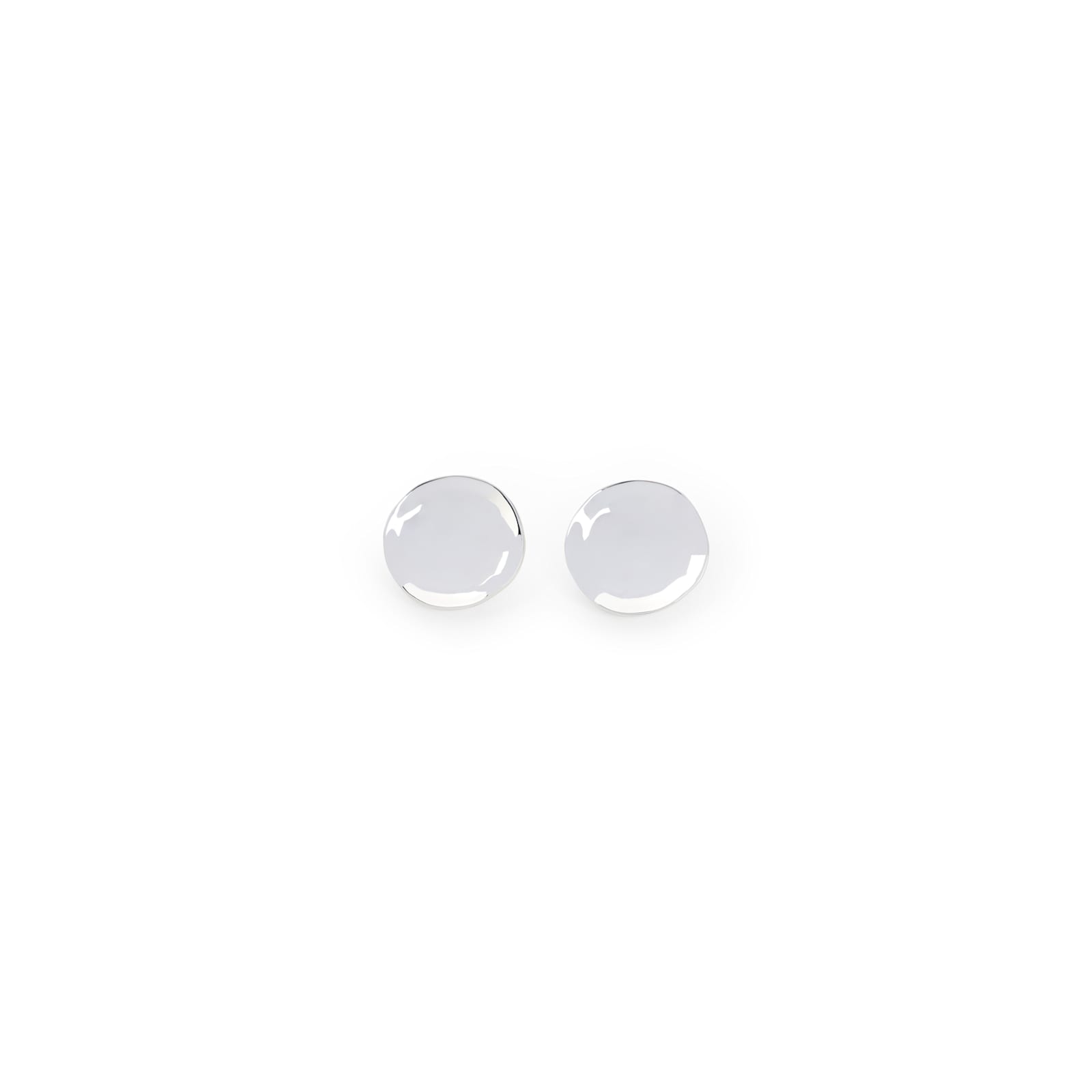 Phoebe Philo Medallion Dish Earrings In Metallic