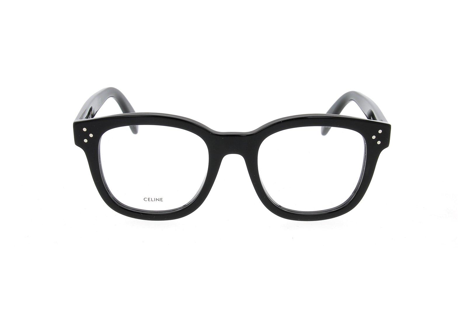 Shop Celine Square Frame Glasses In 001 - Black