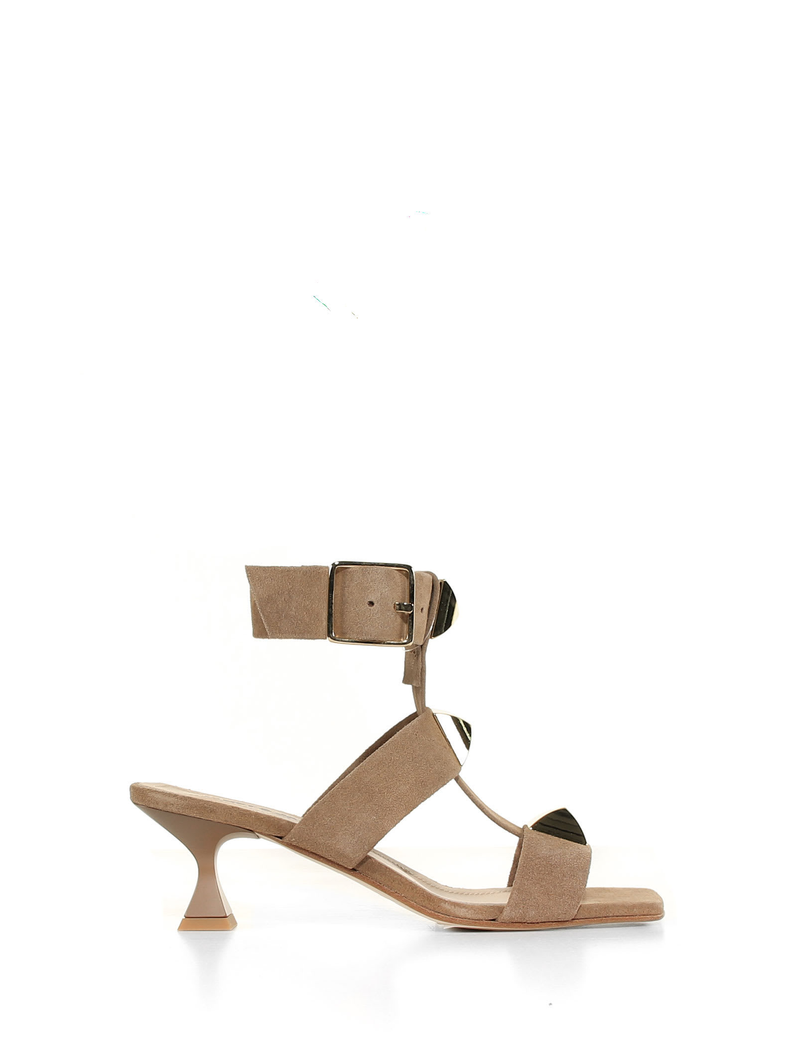 Janet & Janet Suede Sandal With Studs Detail