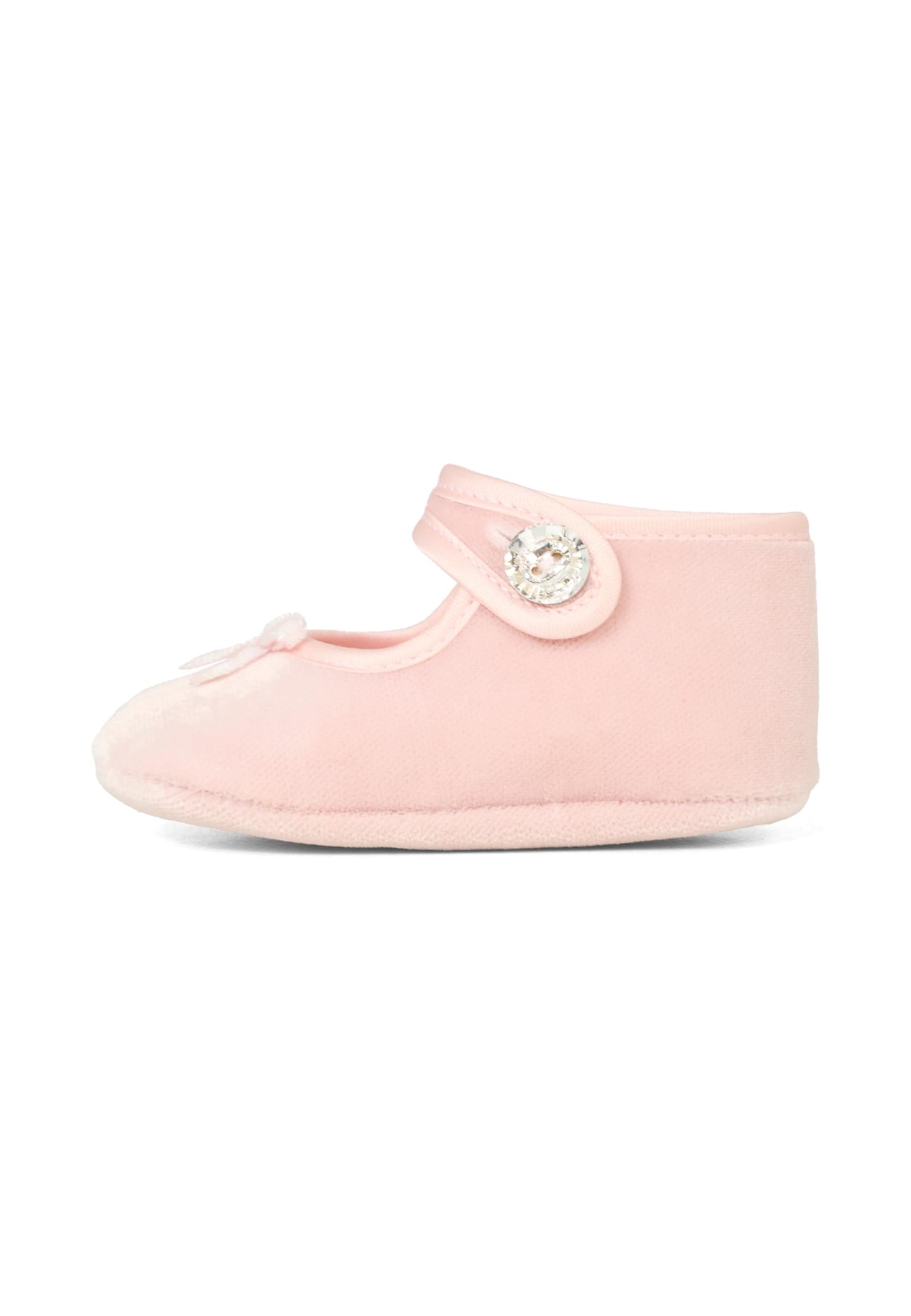 Monnalisa Pink Ballet Flats For Baby Girl In Pink