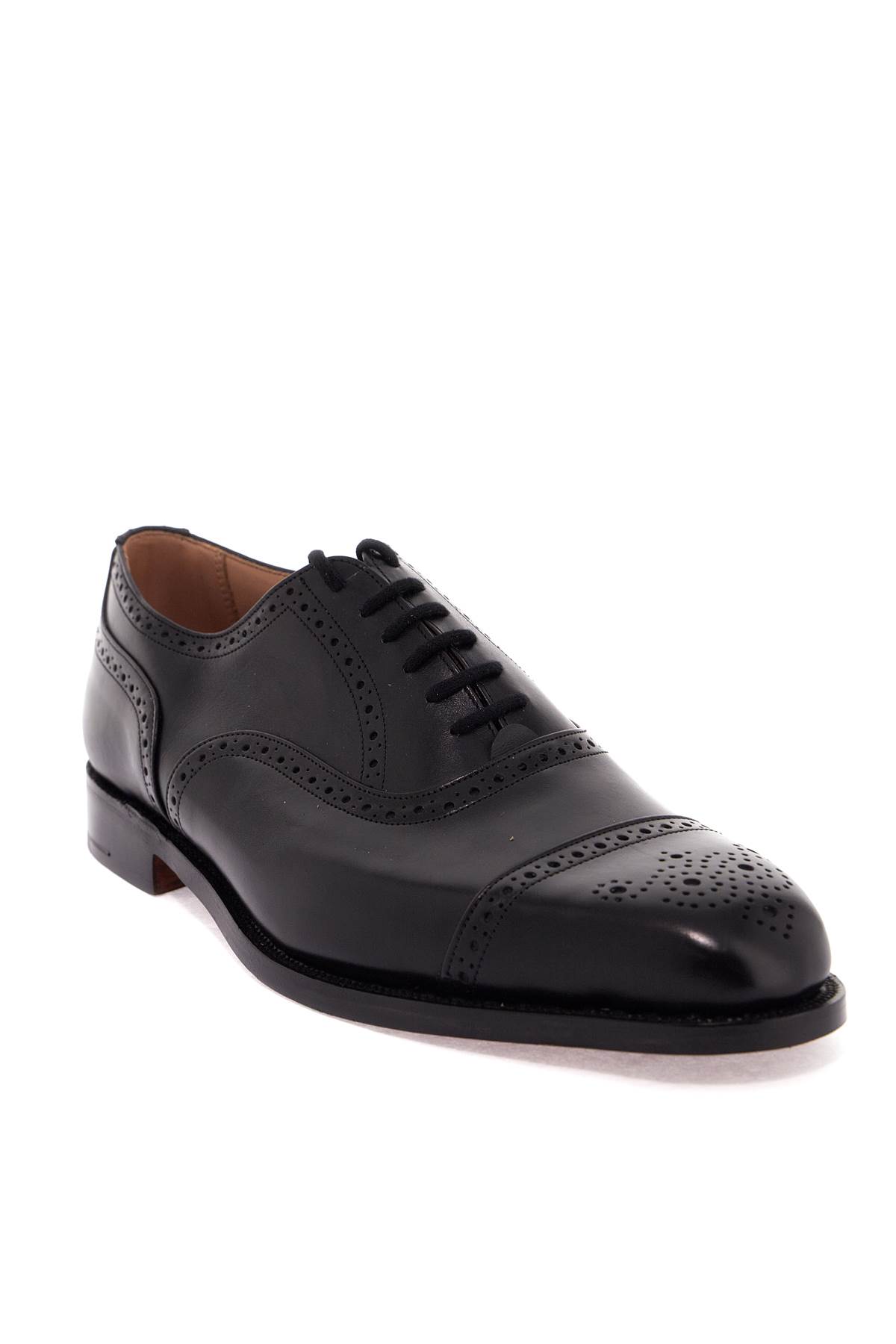 Shop Tricker's Lace-up Oxford Kensington In Black (black)