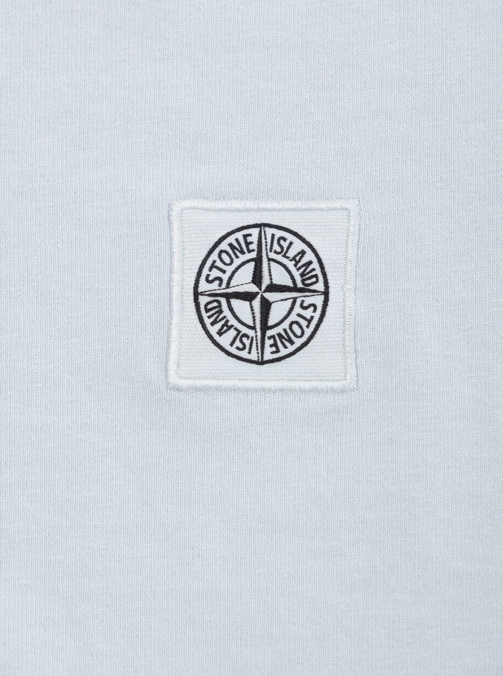 Stone Island Light Blue T-shirt With Round Neck And Logo Patch On The Front In Cotton Boy In Light Blue