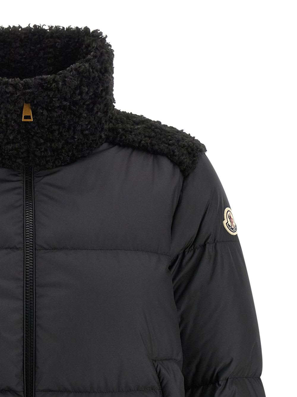 Moncler Esnaie Techno Down Jacket In Black