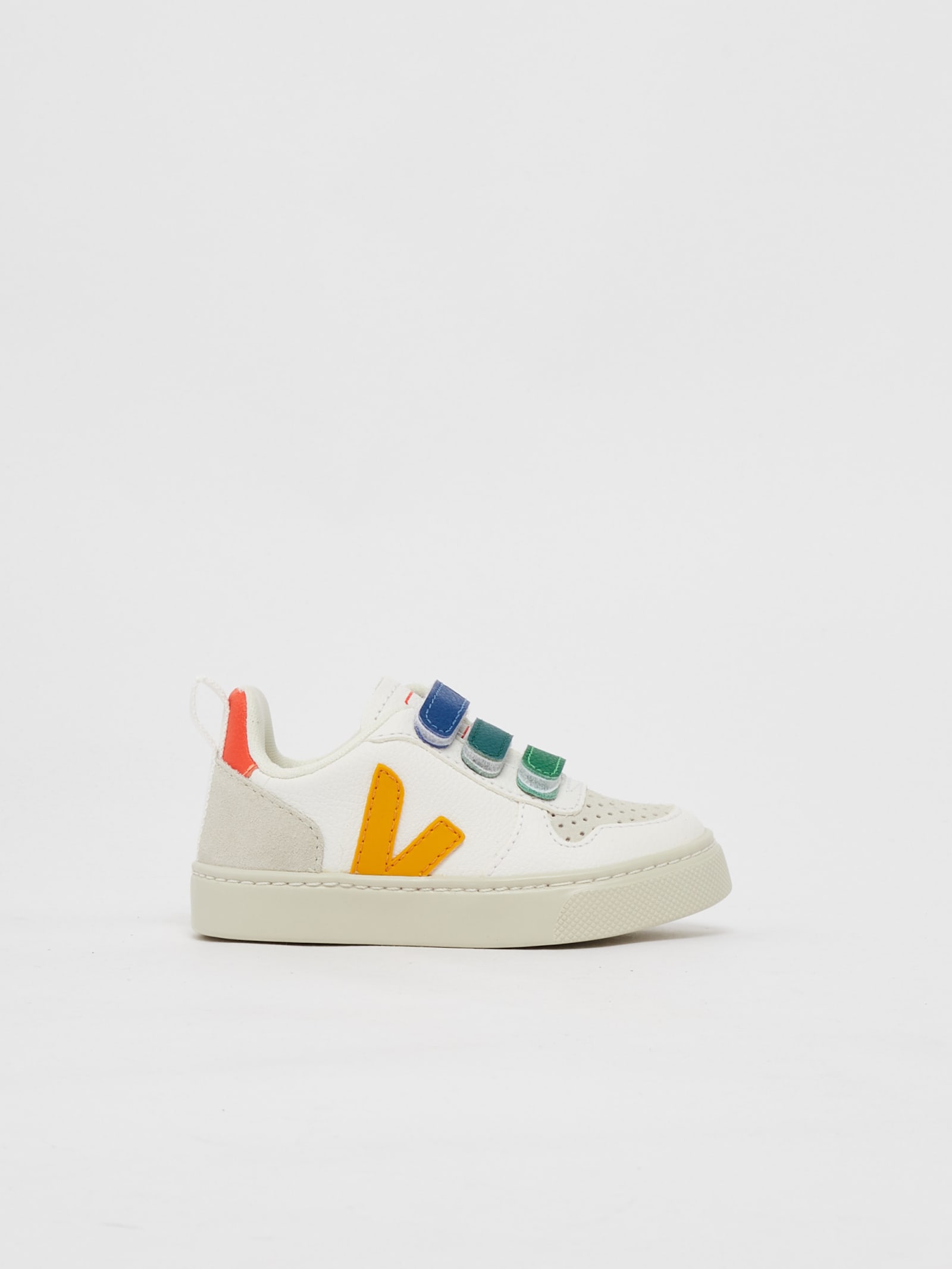 Veja Kids' V-10 Velcro Sneaker In B.co-multicolor