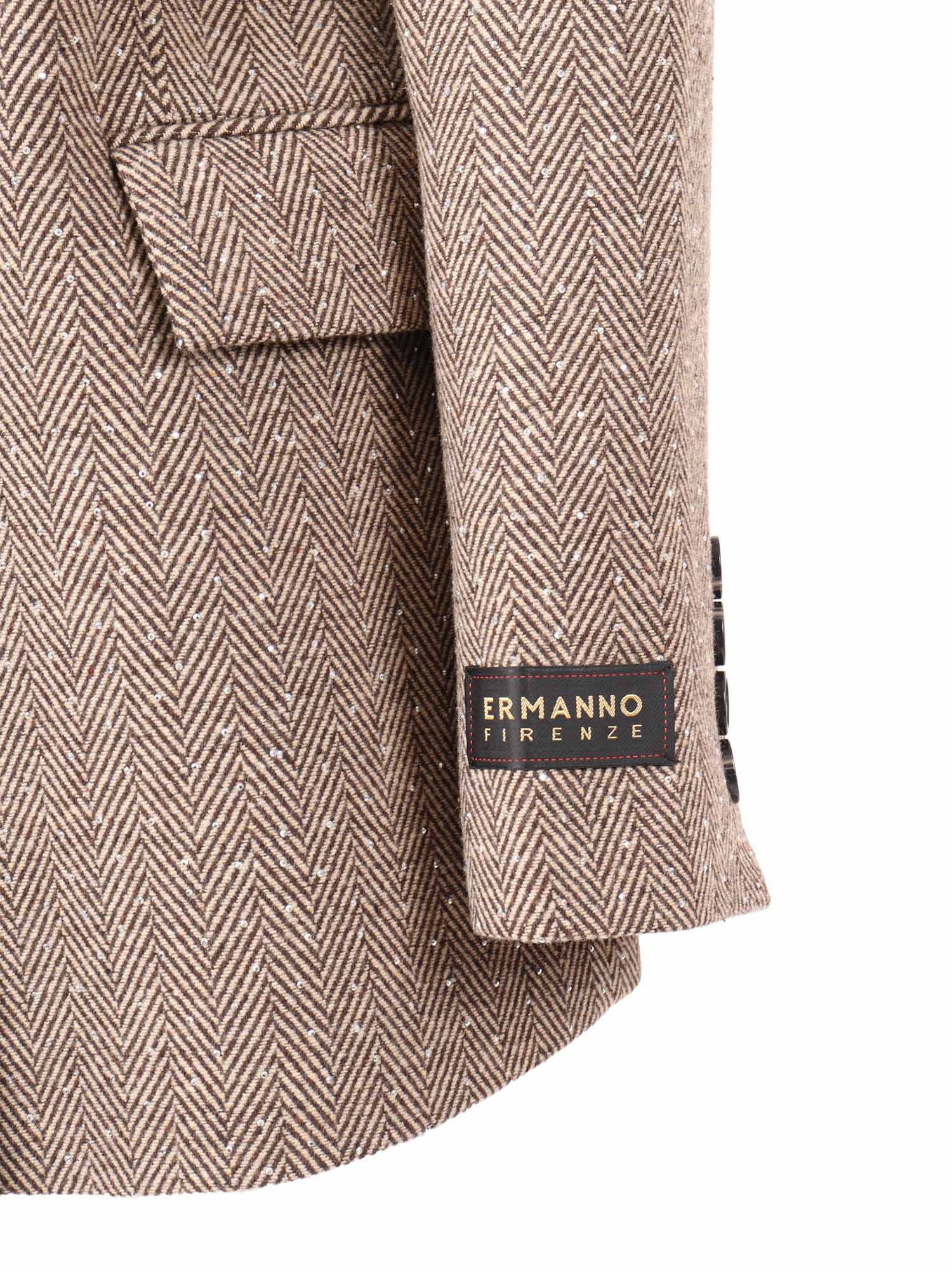 Ermanno Ermanno Scervino Double-breasted Jacket In Neutral