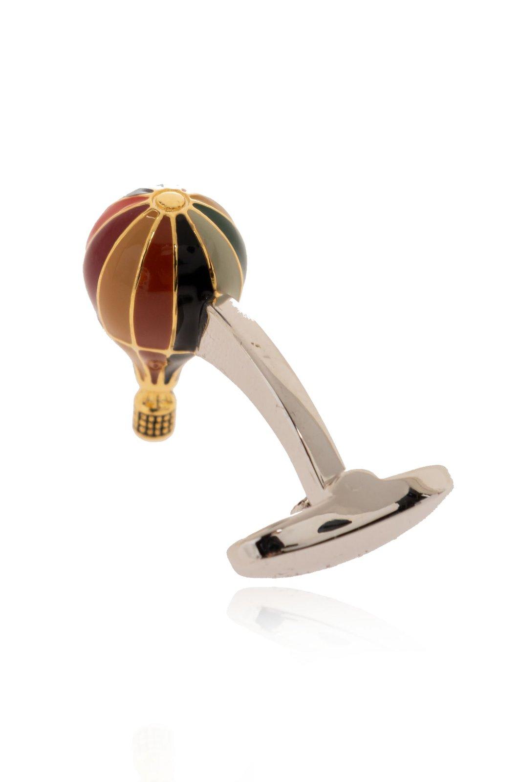 Shop Paul Smith Signature Stripe Hot Air Balloon Cufflinks In Multicolour