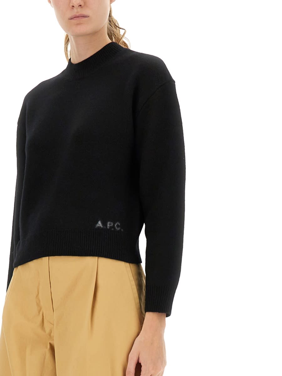 Apc A.p.c. Esther Knit Crew Neck In Black