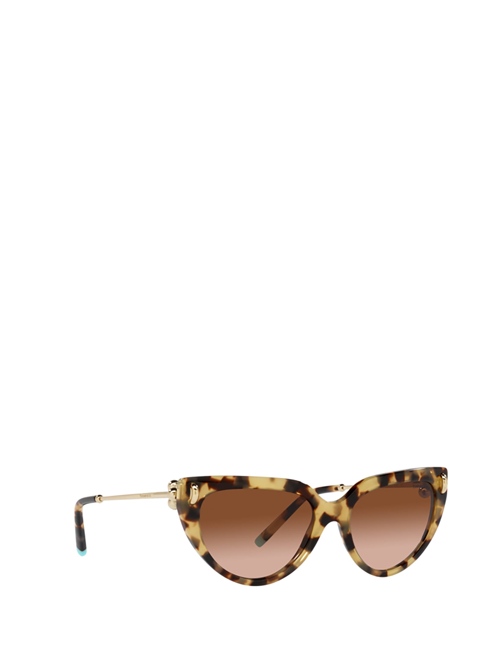 Shop Tiffany &amp; Co. Tf4195 Yellow Havana Sunglasses