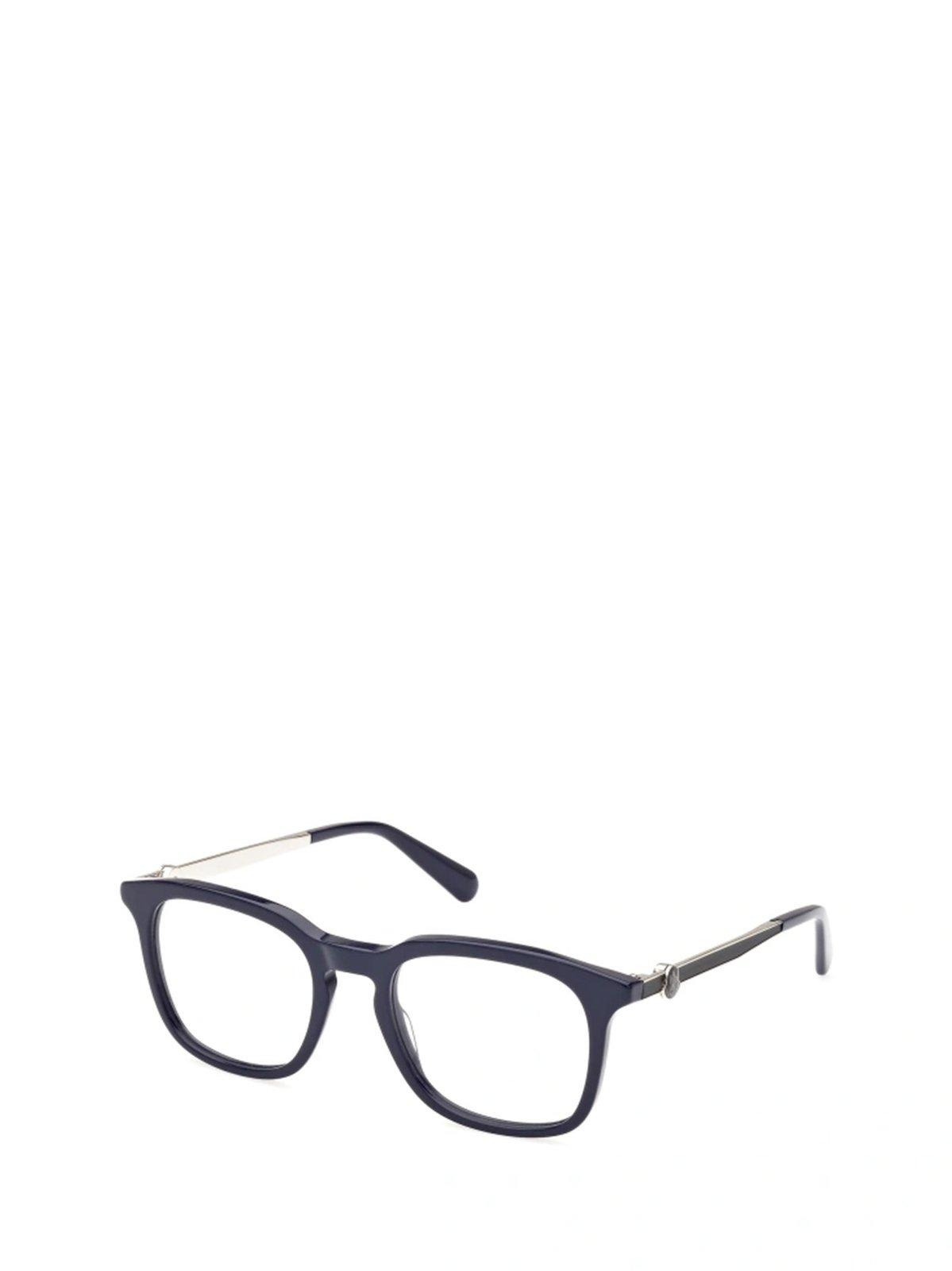 Shop Moncler Square Frame Glasses In 090