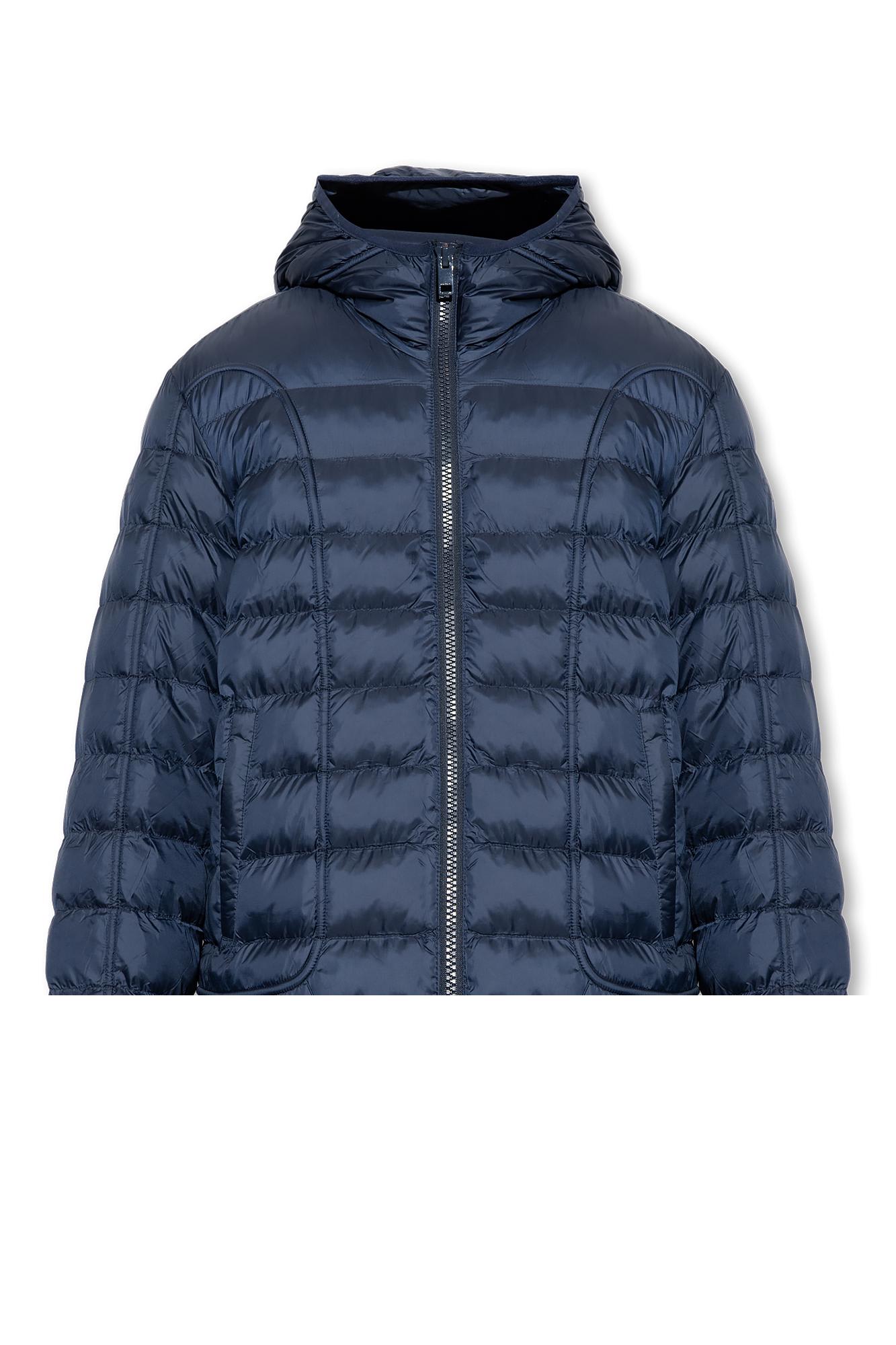 Diesel Red Tag Quilted W-scottys Giacca Lightweight Jacket With Zip In Blu