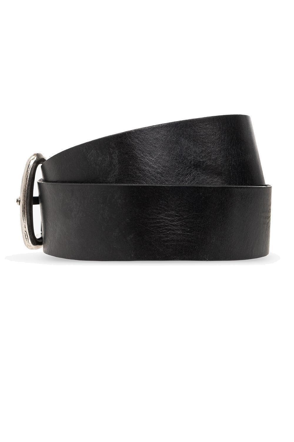 Diesel Logo Detailed Buckle Belt In Nero