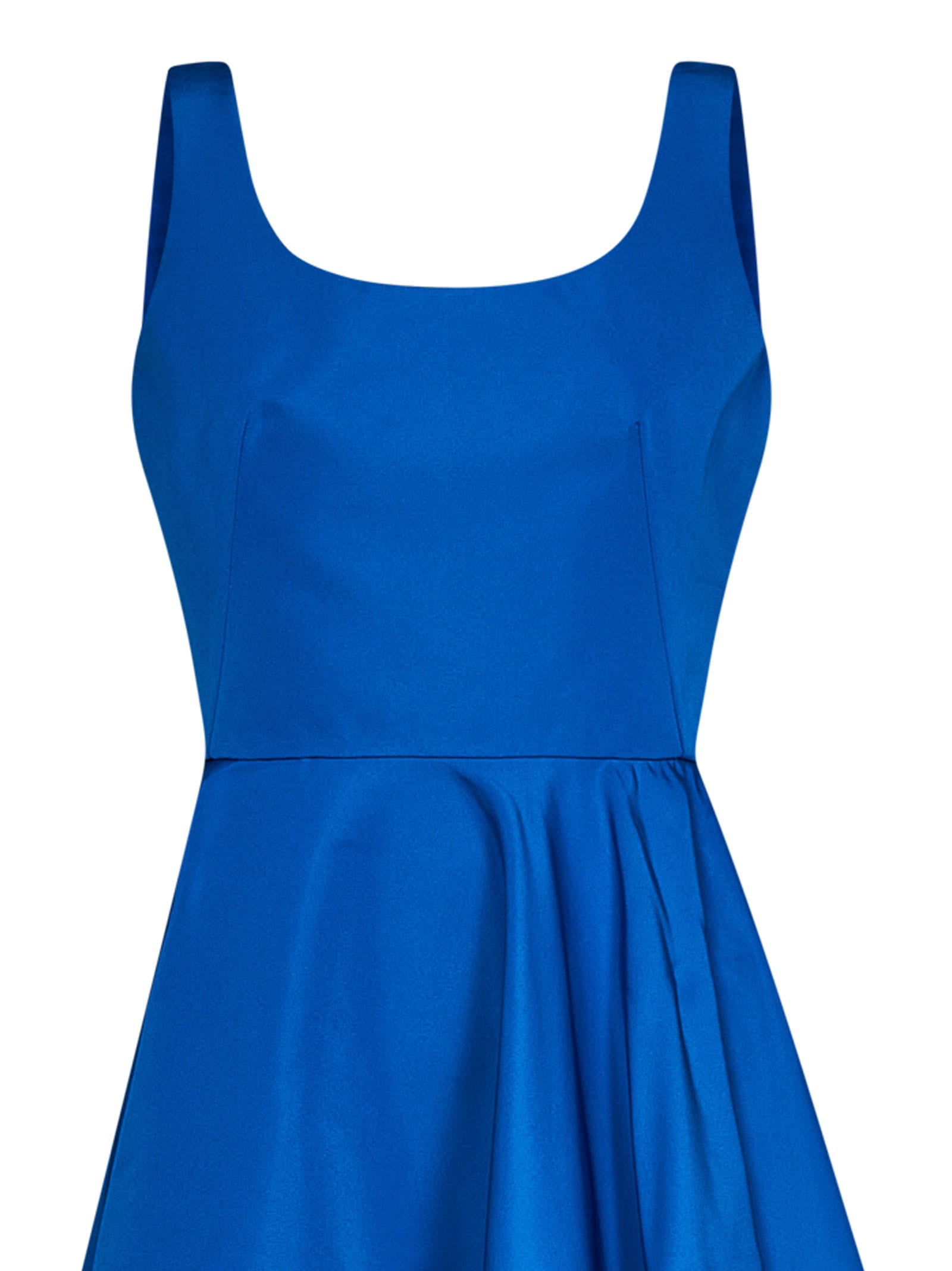 Shop Alexander Mcqueen Midi Dress In Blu
