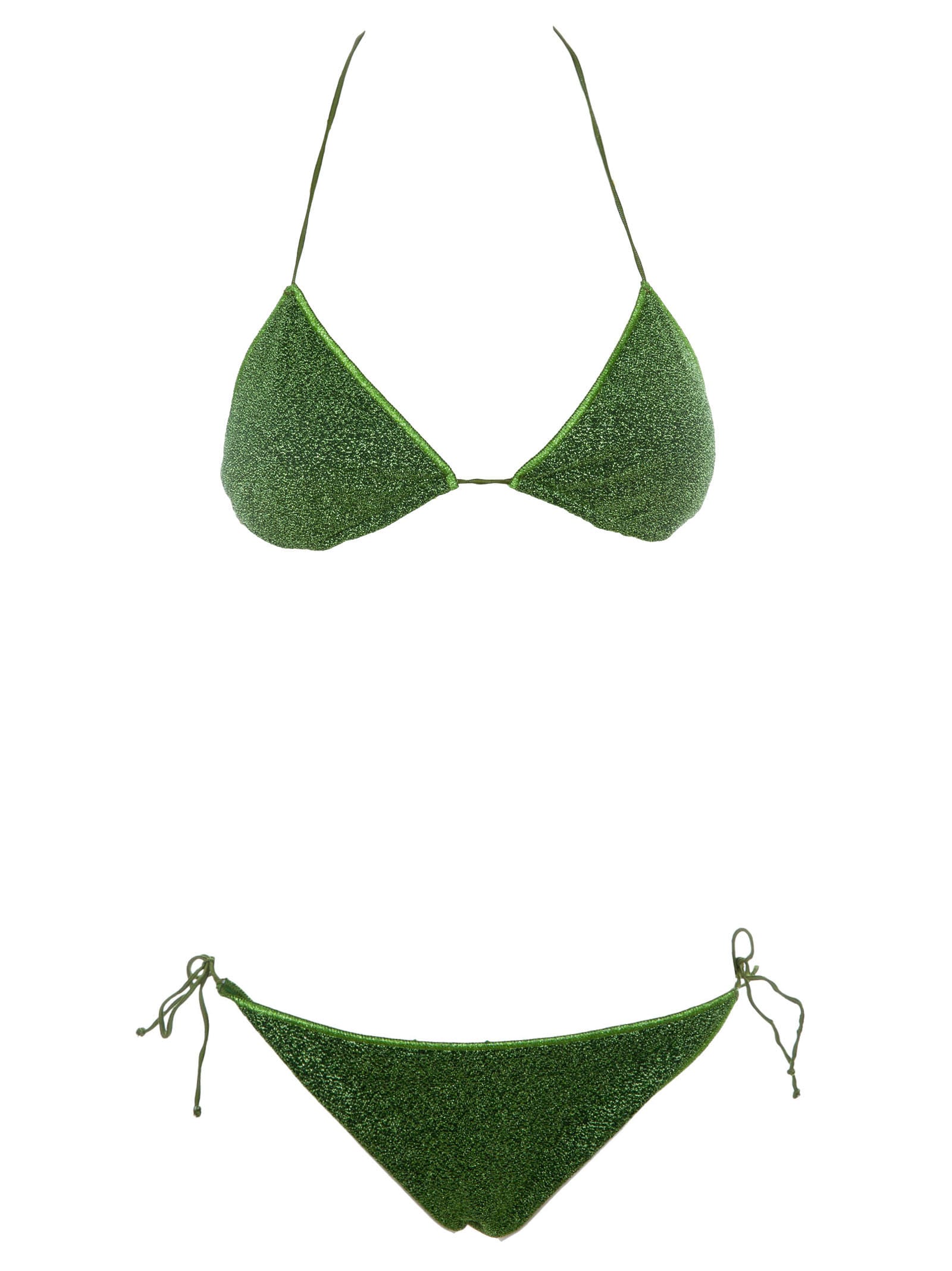Oseree Glitter Detail Bikini In Green