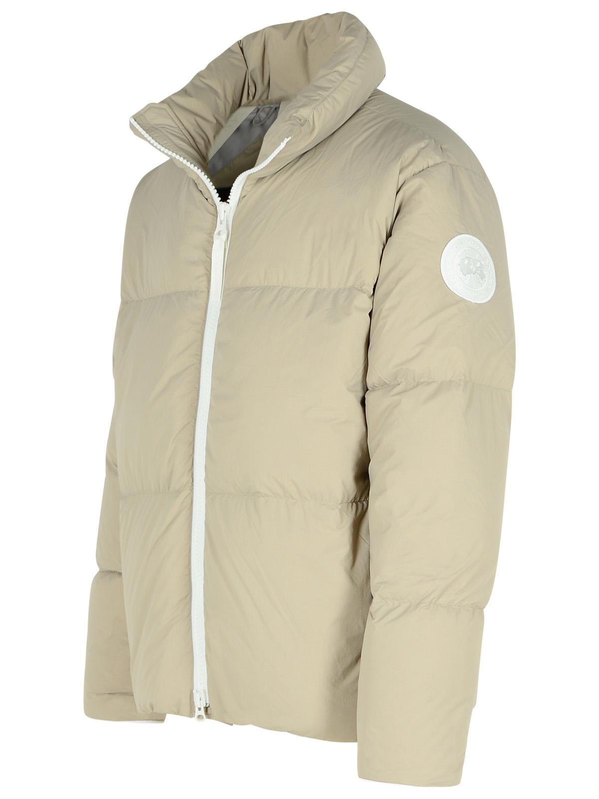 Shop Canada Goose Lawrence Beige Polyamide Down Jacket