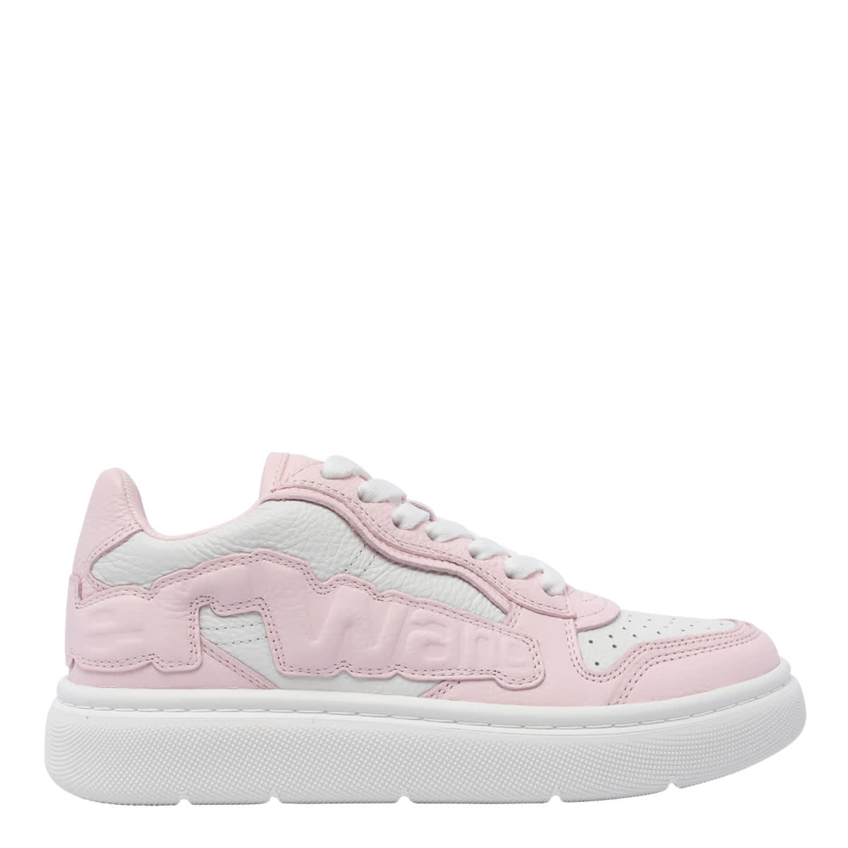 Shop Alexander Wang Embossed Logo Sneakers In Pink