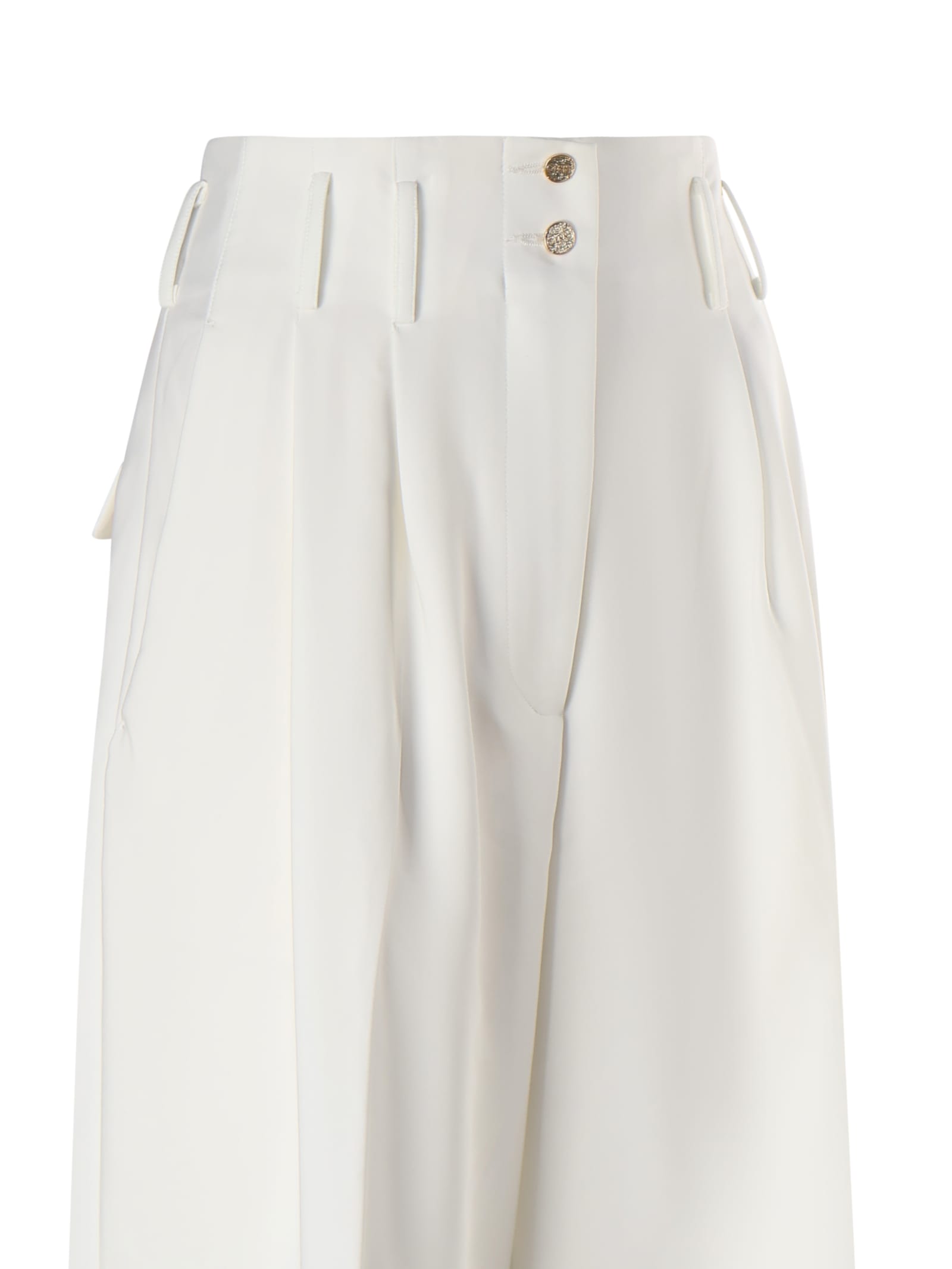 Shop Genny Straight High-waisted Trousers In White