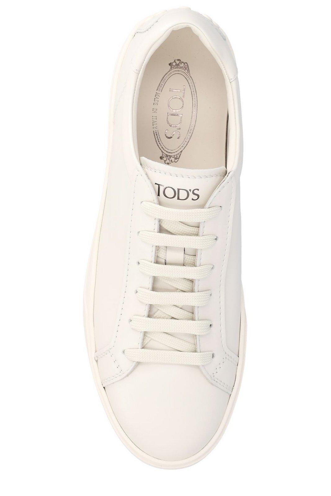 Shop Tod's Round-toe Lace-up Sneakers