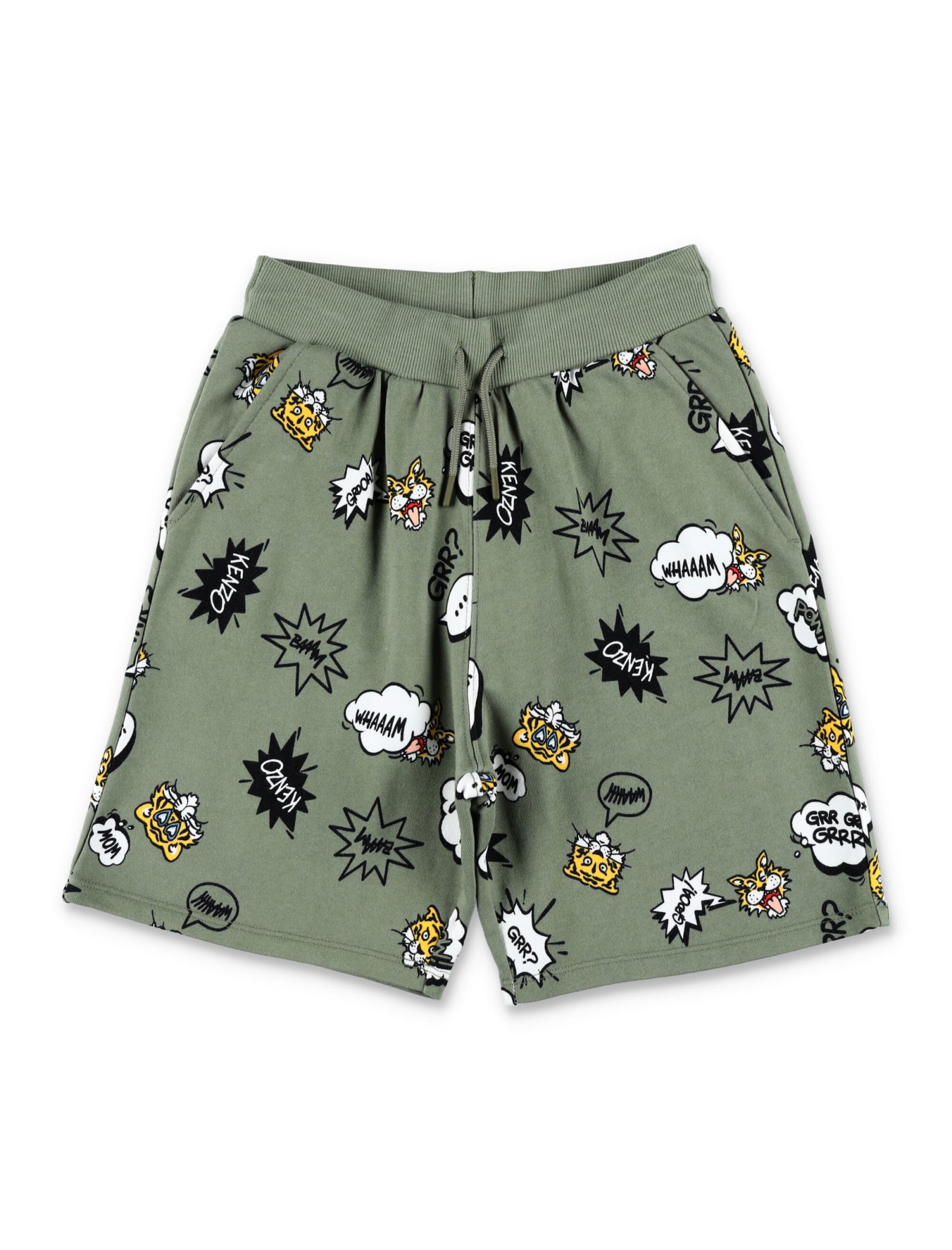 Shop Kenzo Campus Casual Bermuda Shorts In Olive