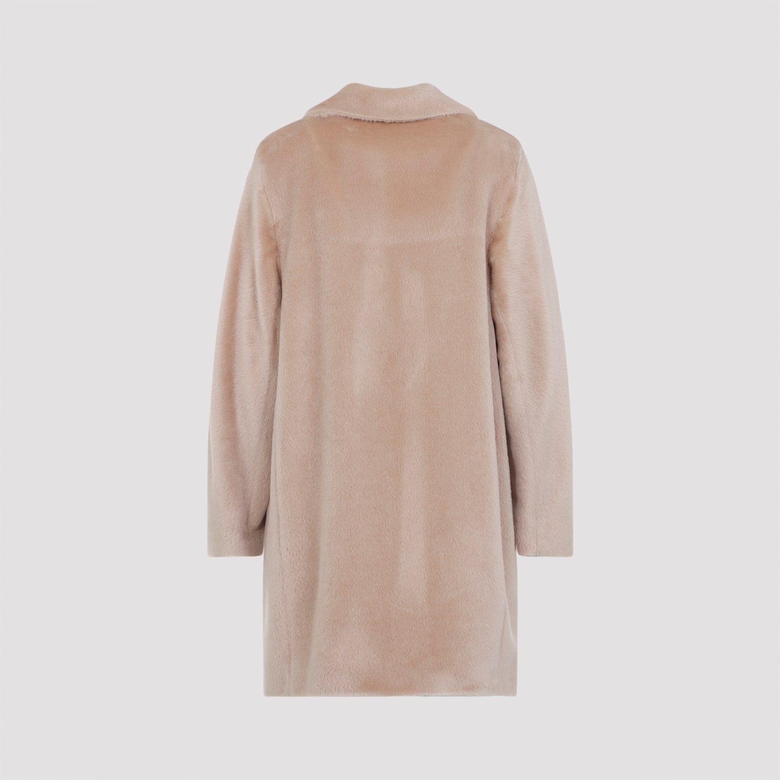 Peserico Mid-length Tailored Coat In Alpaca Blend In Multi