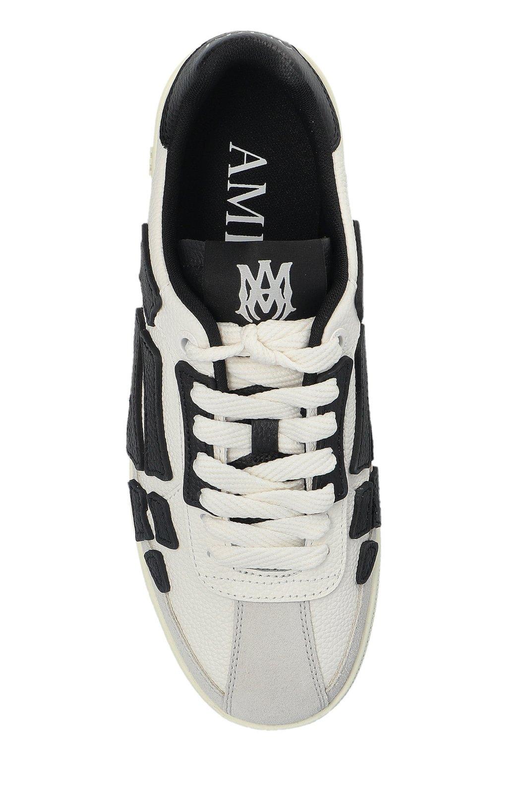 Amiri Pacific Bones Sneakers In White/black