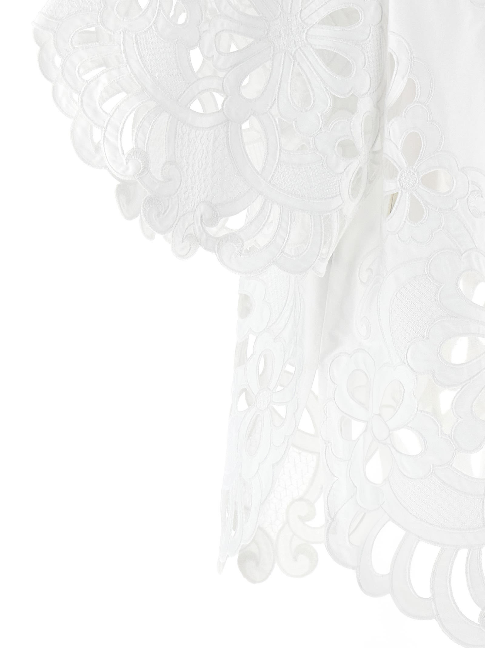 Shop Dolce & Gabbana Cut-out Embroidery Shirt In White