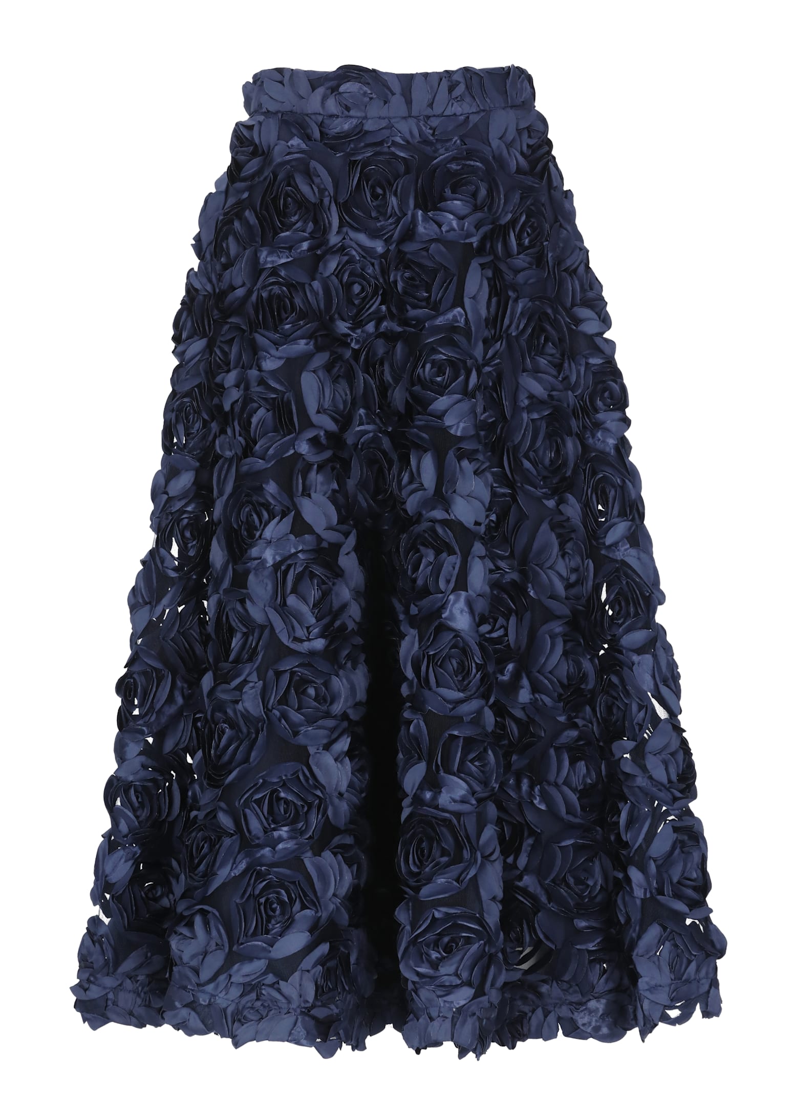 Rotate Birger Christensen Skirt With Roses In Blue
