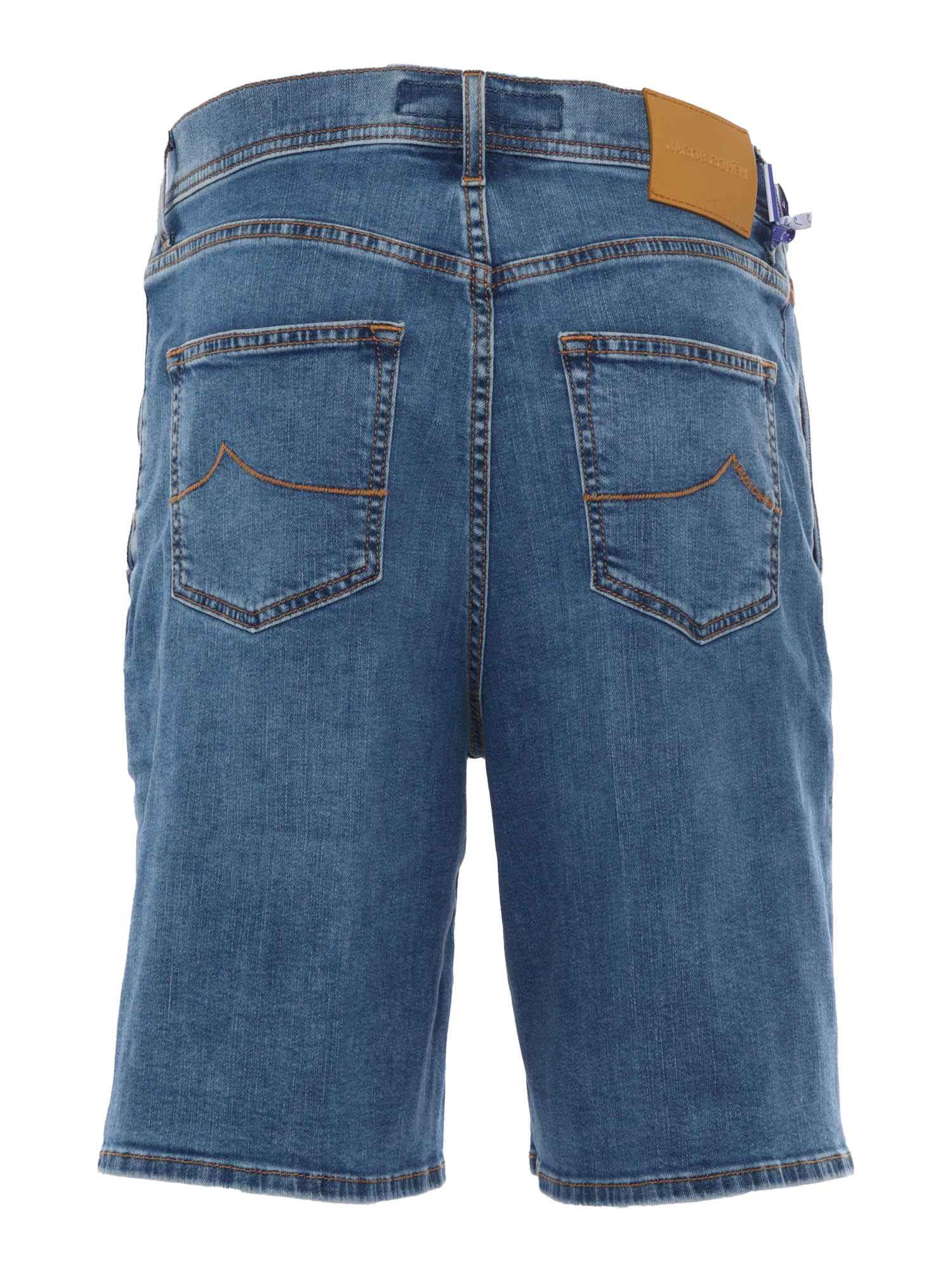 Shop Jacob Cohen Denim Bermuda Shorts In Blue