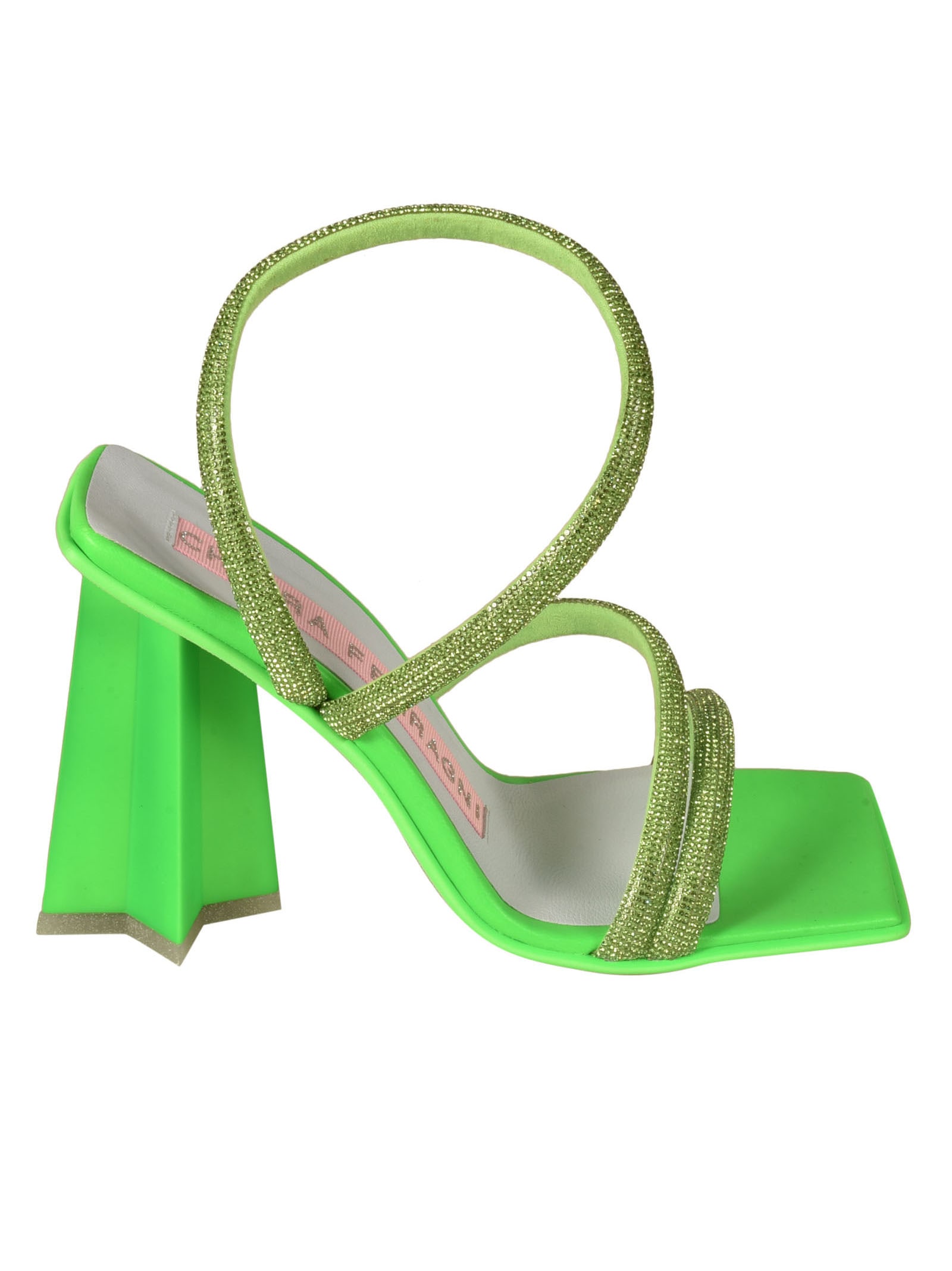 Chiara Ferragni Star Heel 100 Sandals In Green