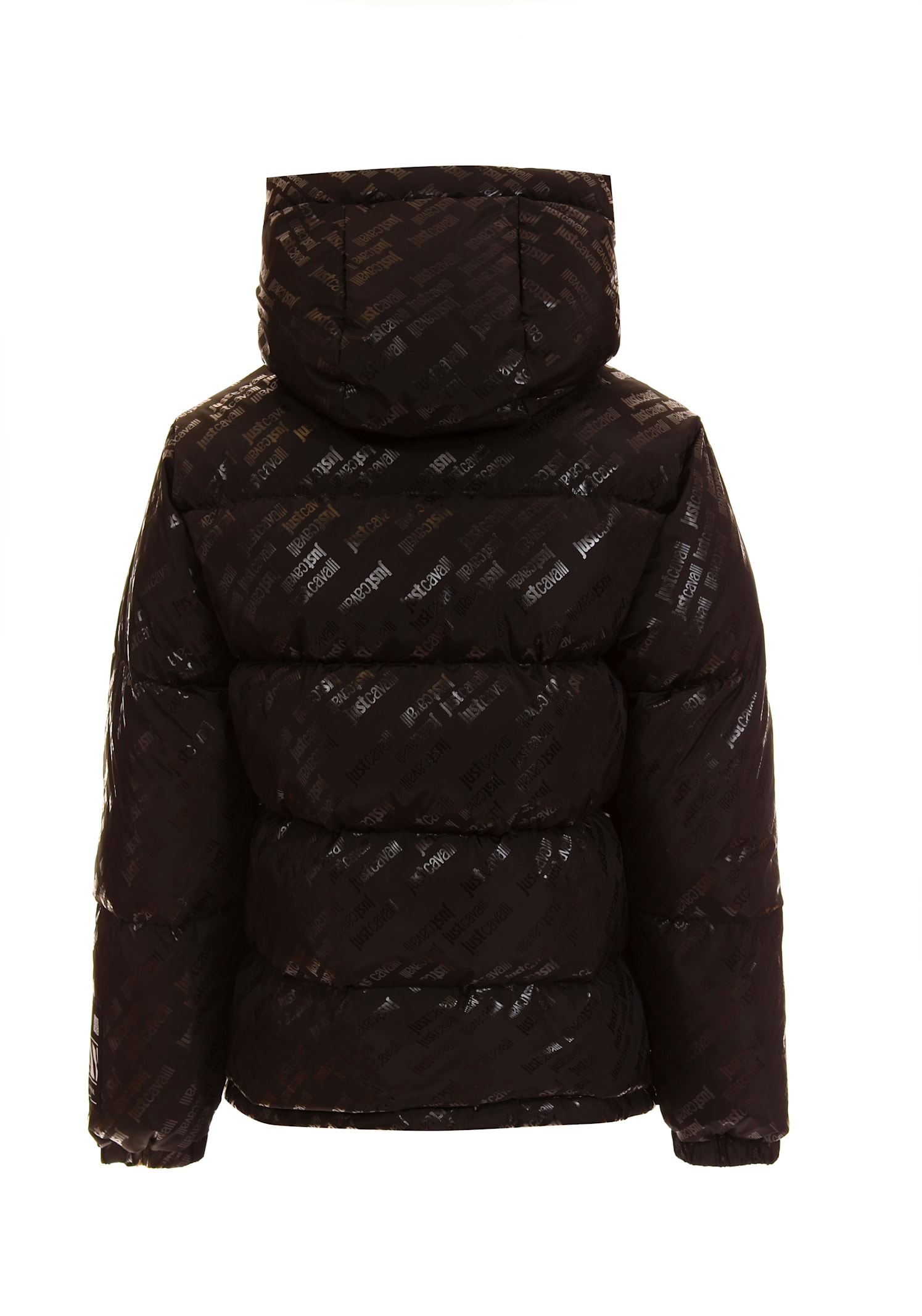 Shop Just Cavalli Black Down Jacket