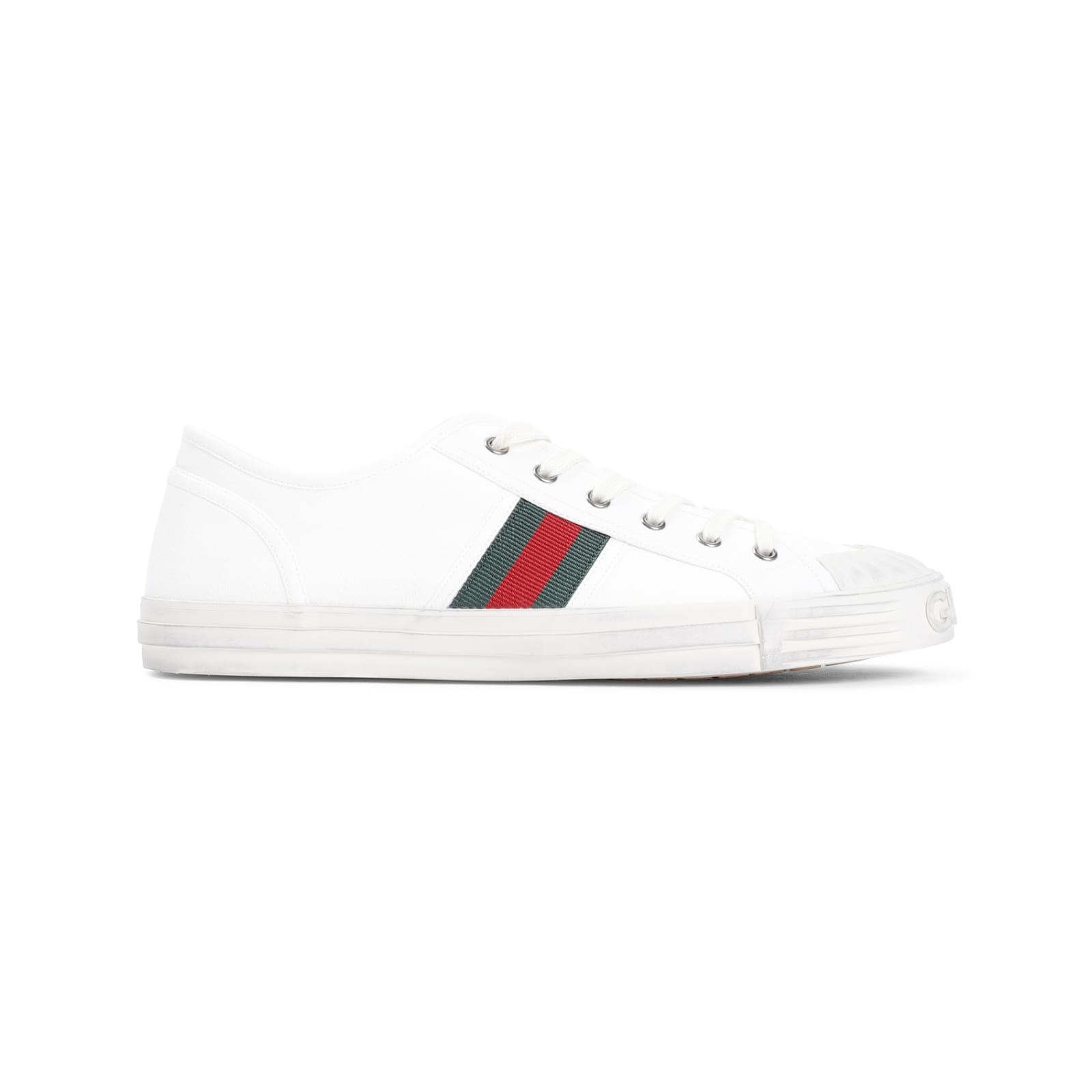 Shop Gucci Julio Sneakers In Grege Wh Vrv