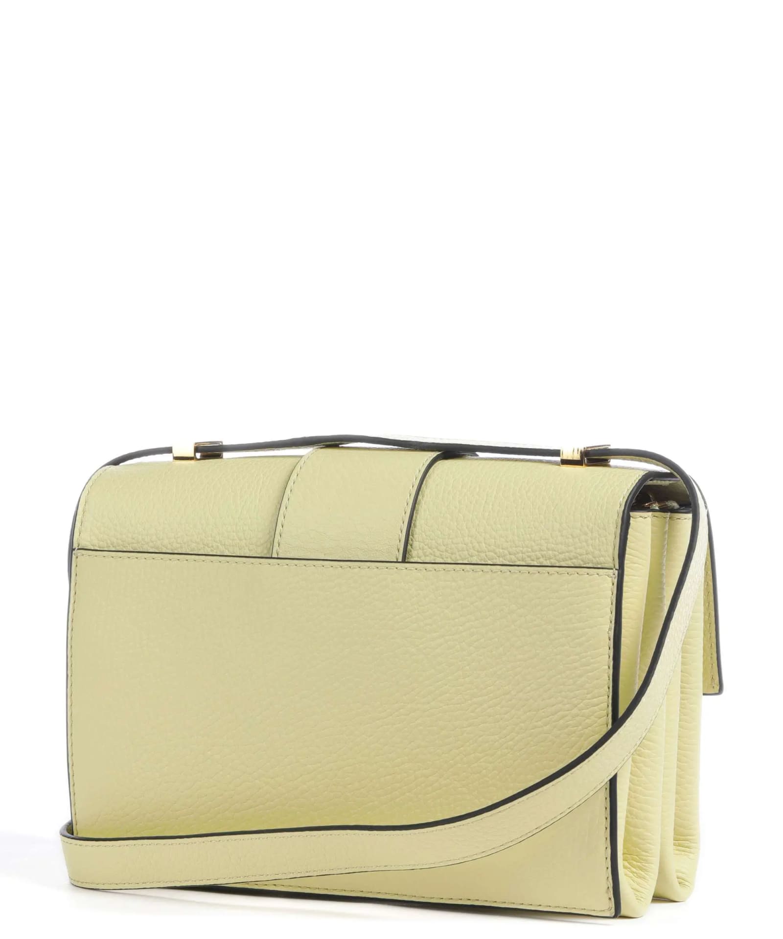 Shop Coccinelle Arlettis Leather Bag In Lime Wash