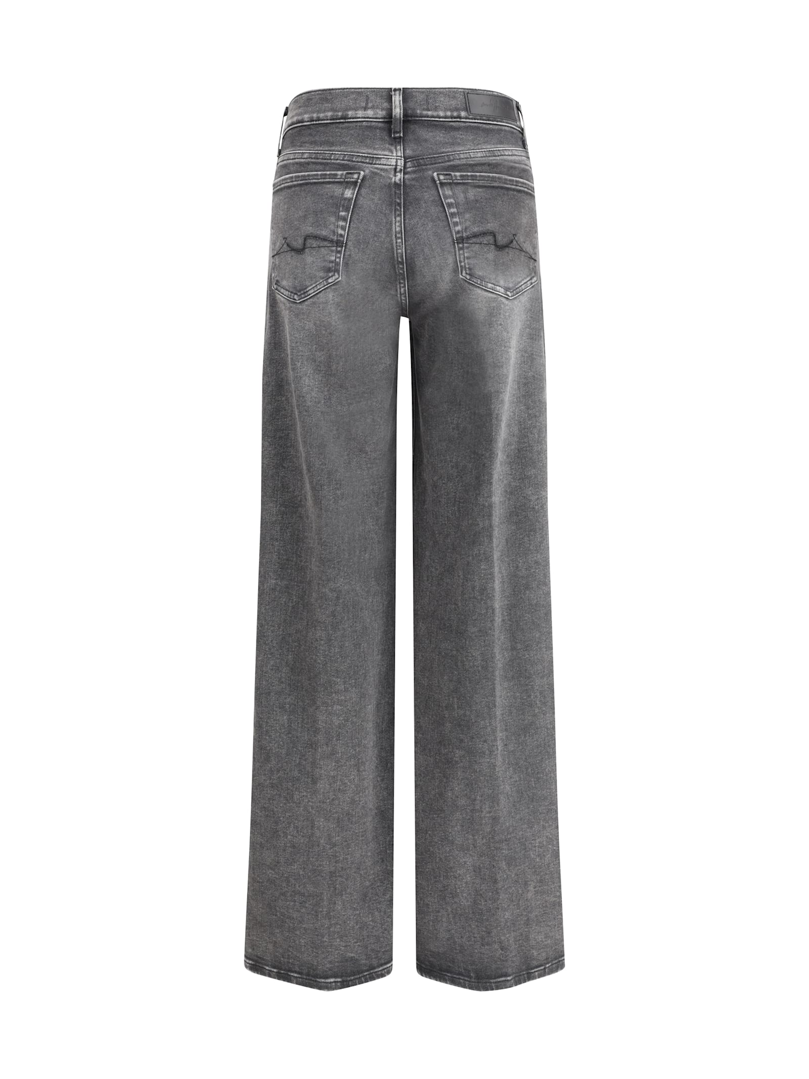 7 For All Mankind Wide-leg High-waist Jeans With Soft Finish In Black