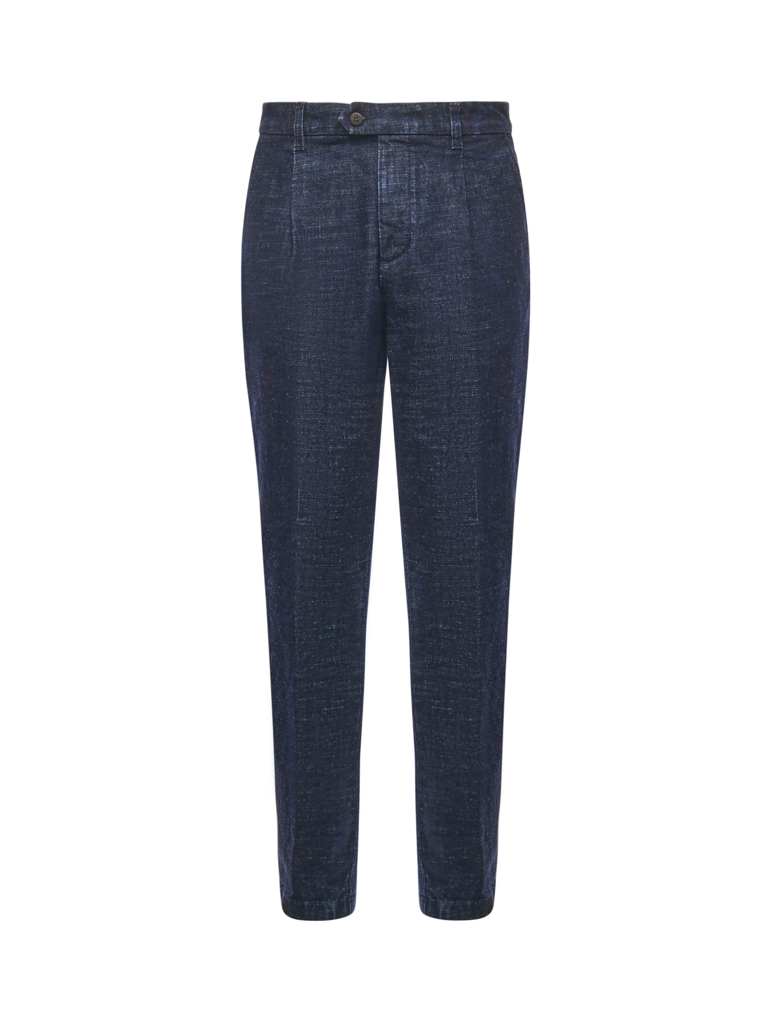 Eleventy Zippered Tapered Casual Pants In Blue