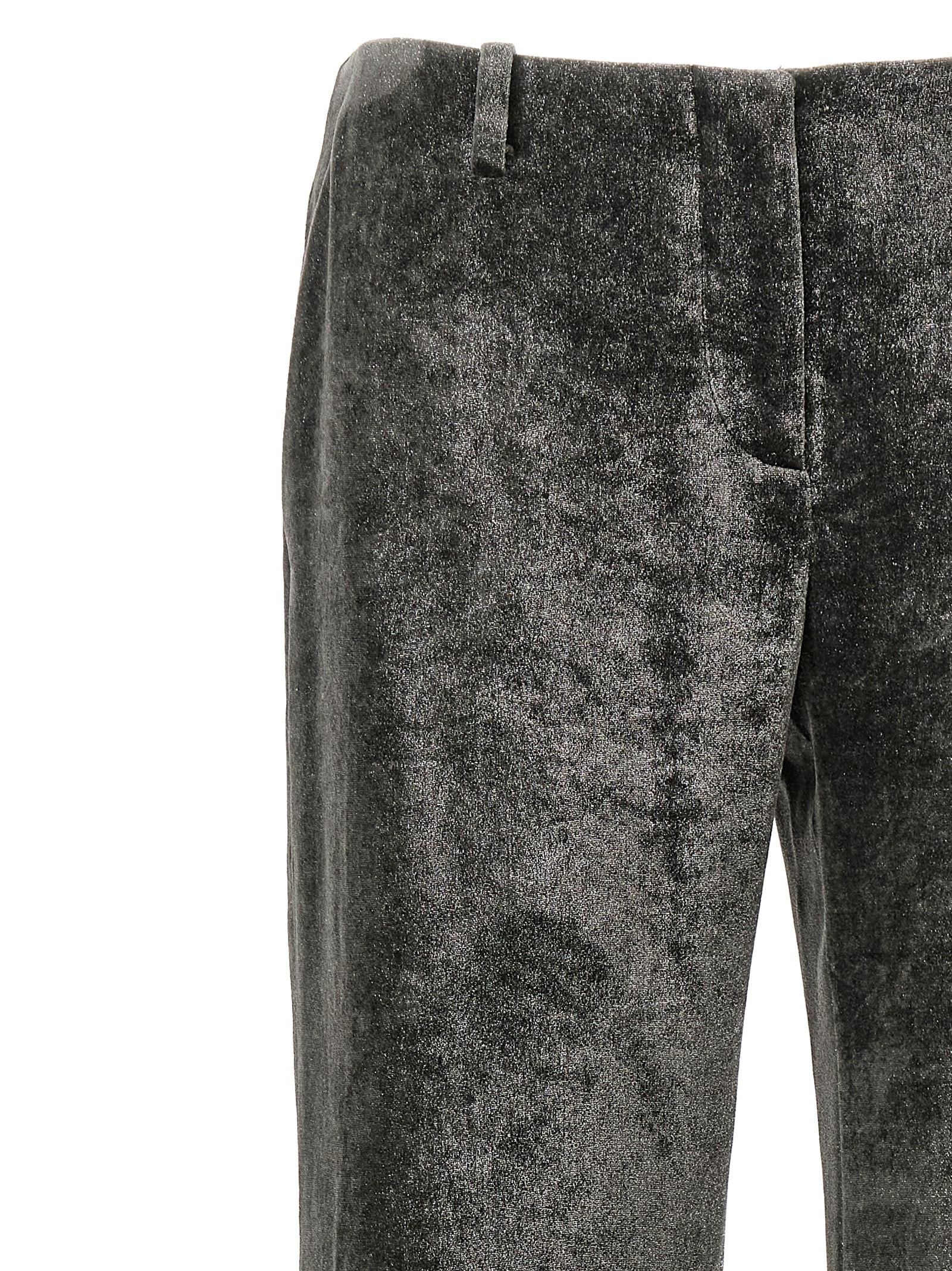 Alberta Ferretti crushed-velvet low-rise Trousers - Farfetch