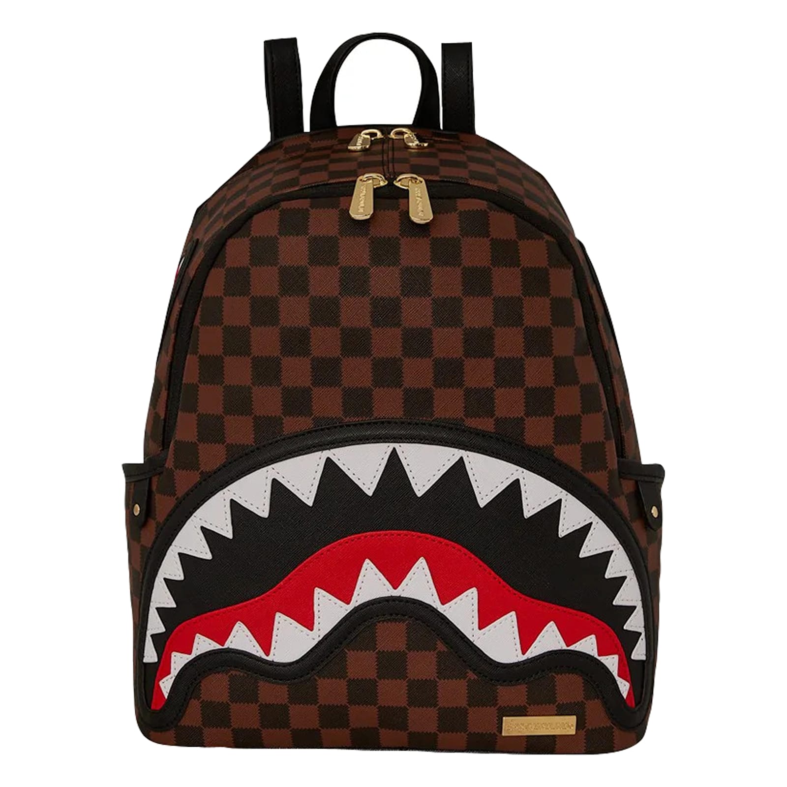 Sprayground Shark-tooth Check-print Backpack In Brown