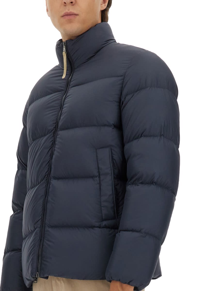Woolrich Down Jacket Cloud In Blue