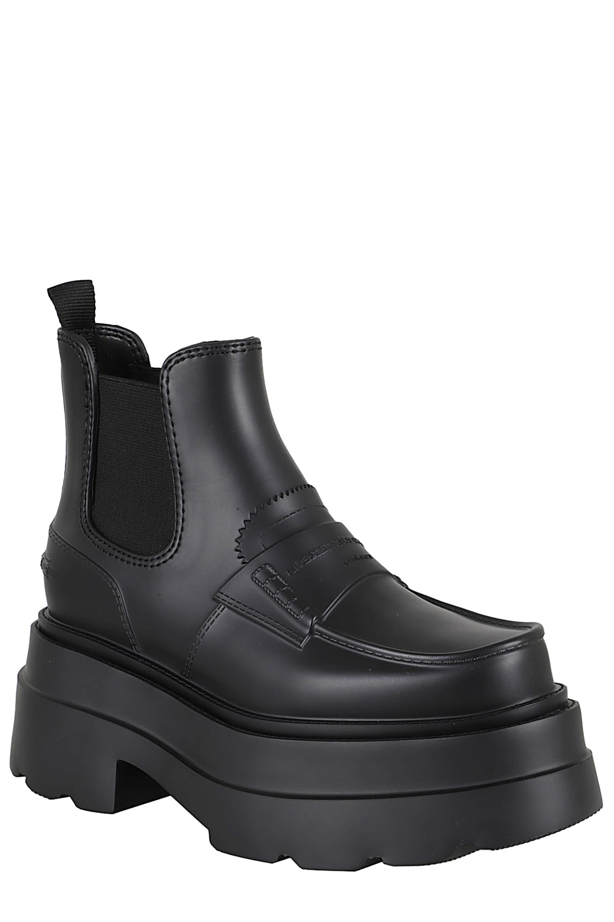 Shop Alexander Wang Carter Ankle Platform Rain Boot In Black