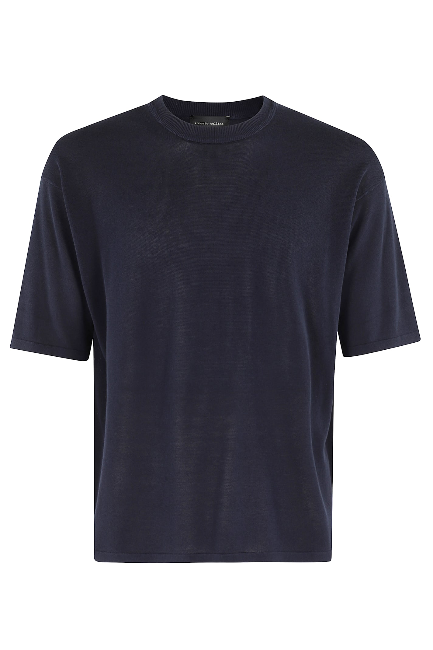 Roberto Collina Knit T-shirt In Navy