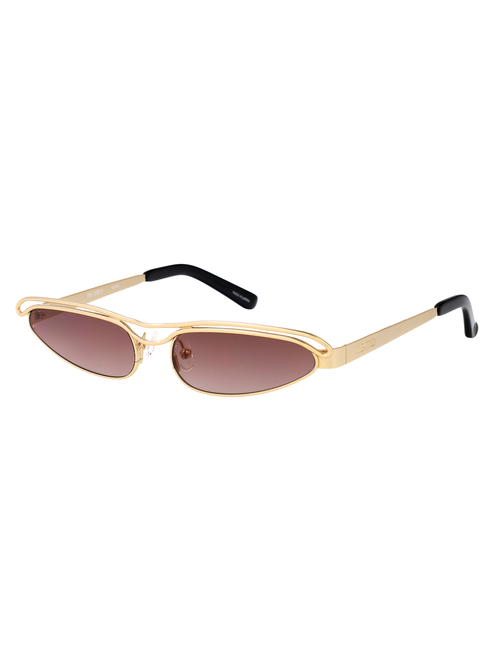 Attico Geometric Frame Sunglasses In Gold